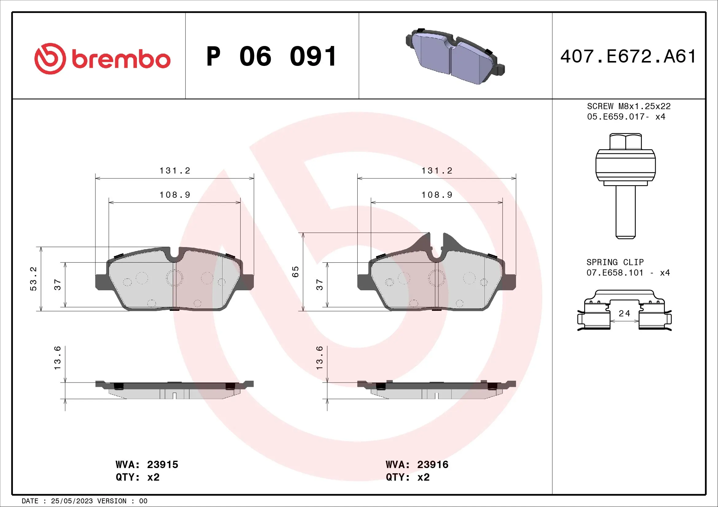 BREMBO P06091