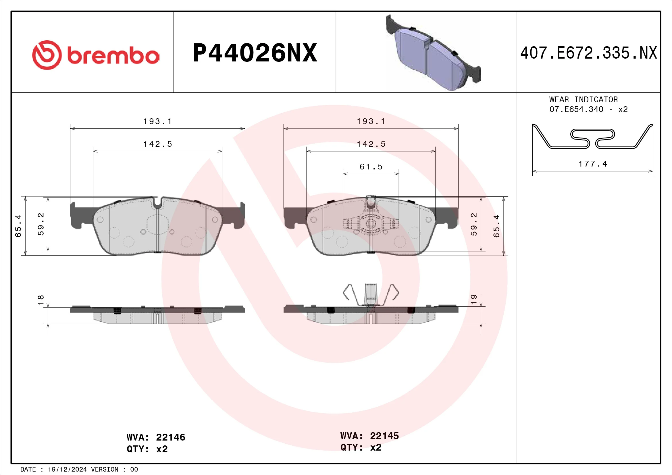 BREMBO P44026NX
