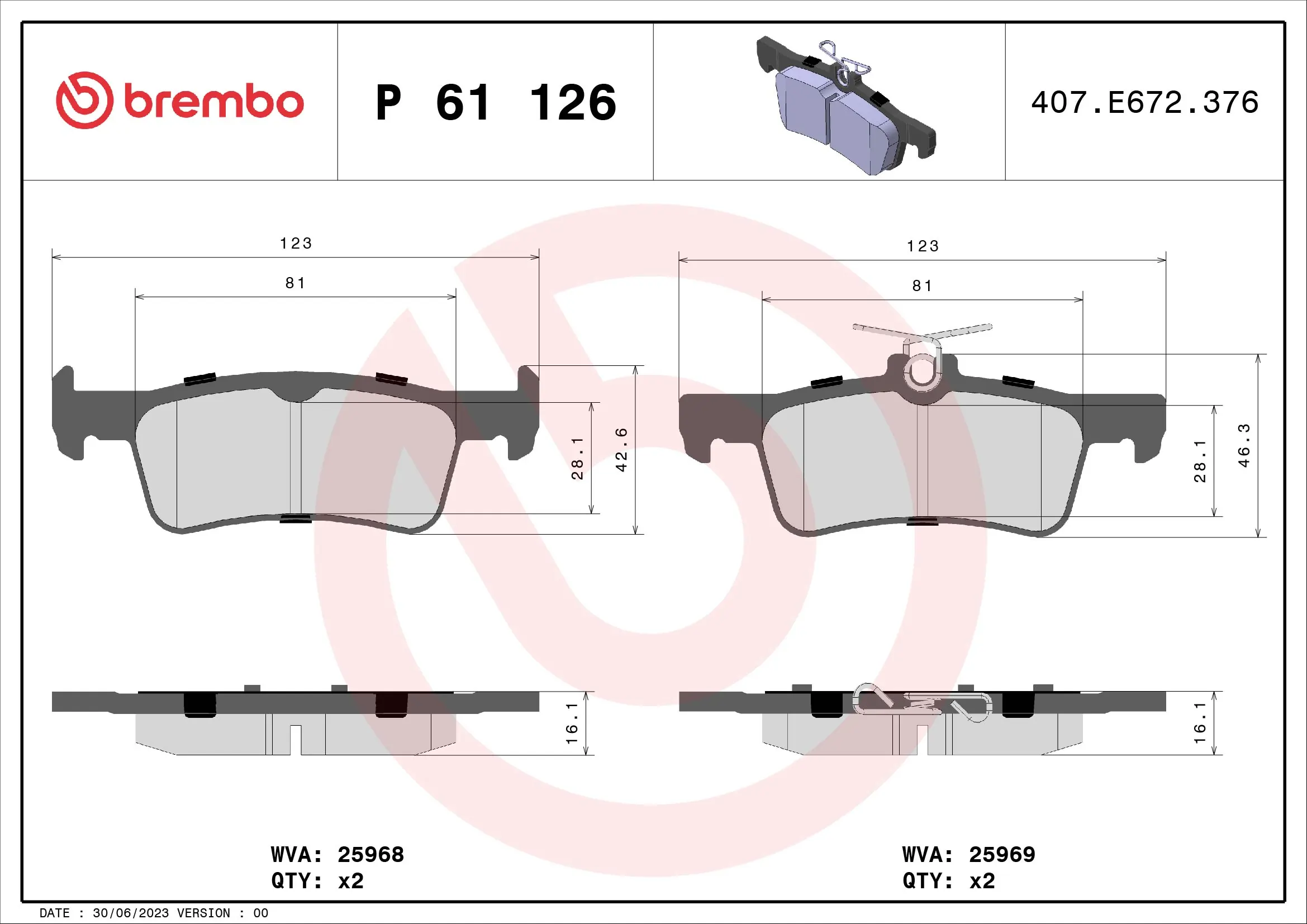 BREMBO P61126
