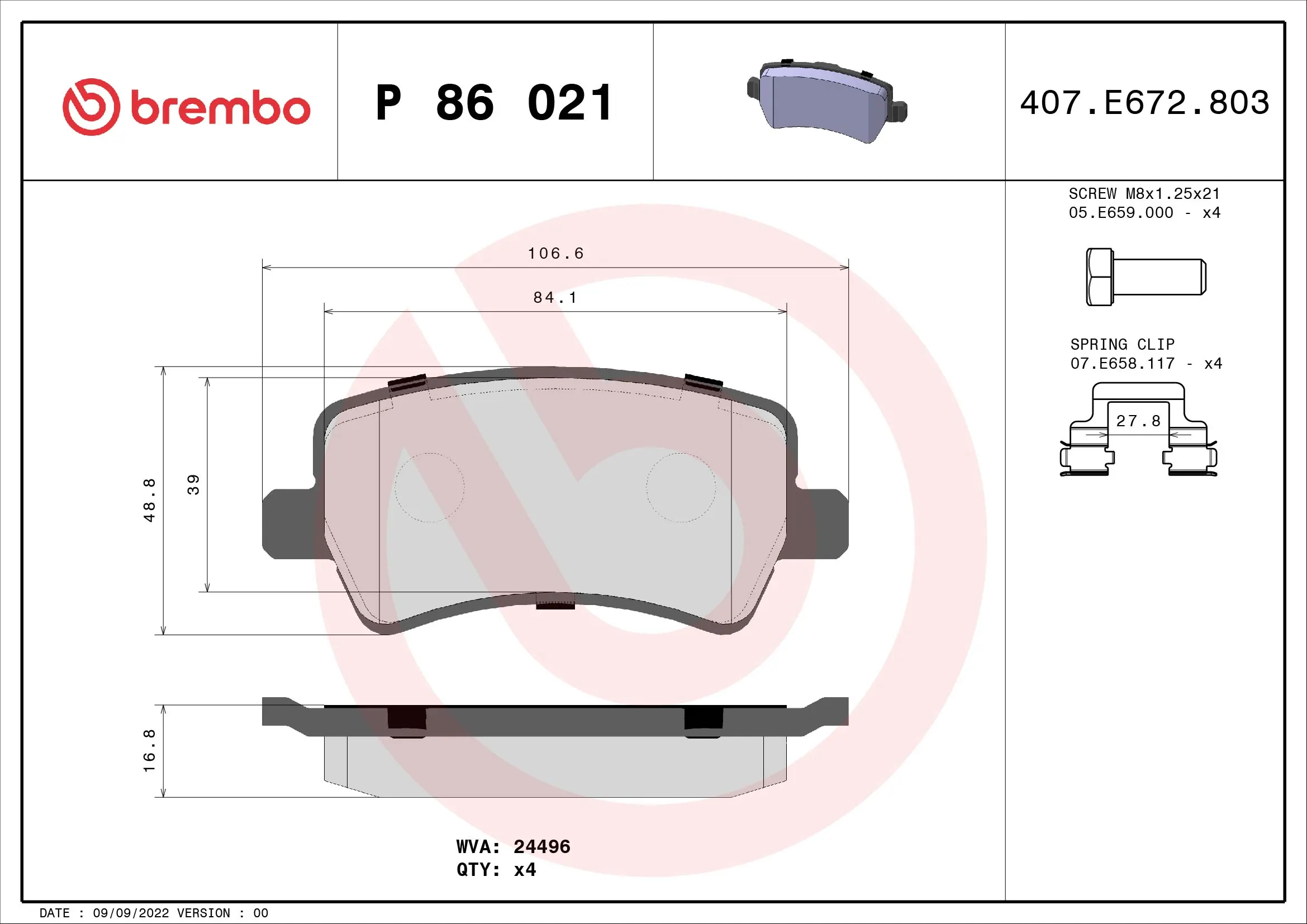 BREMBO P86021