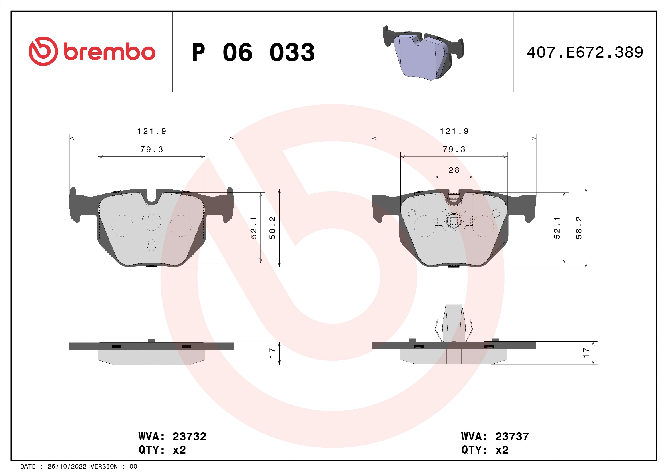 BREMBO P06033