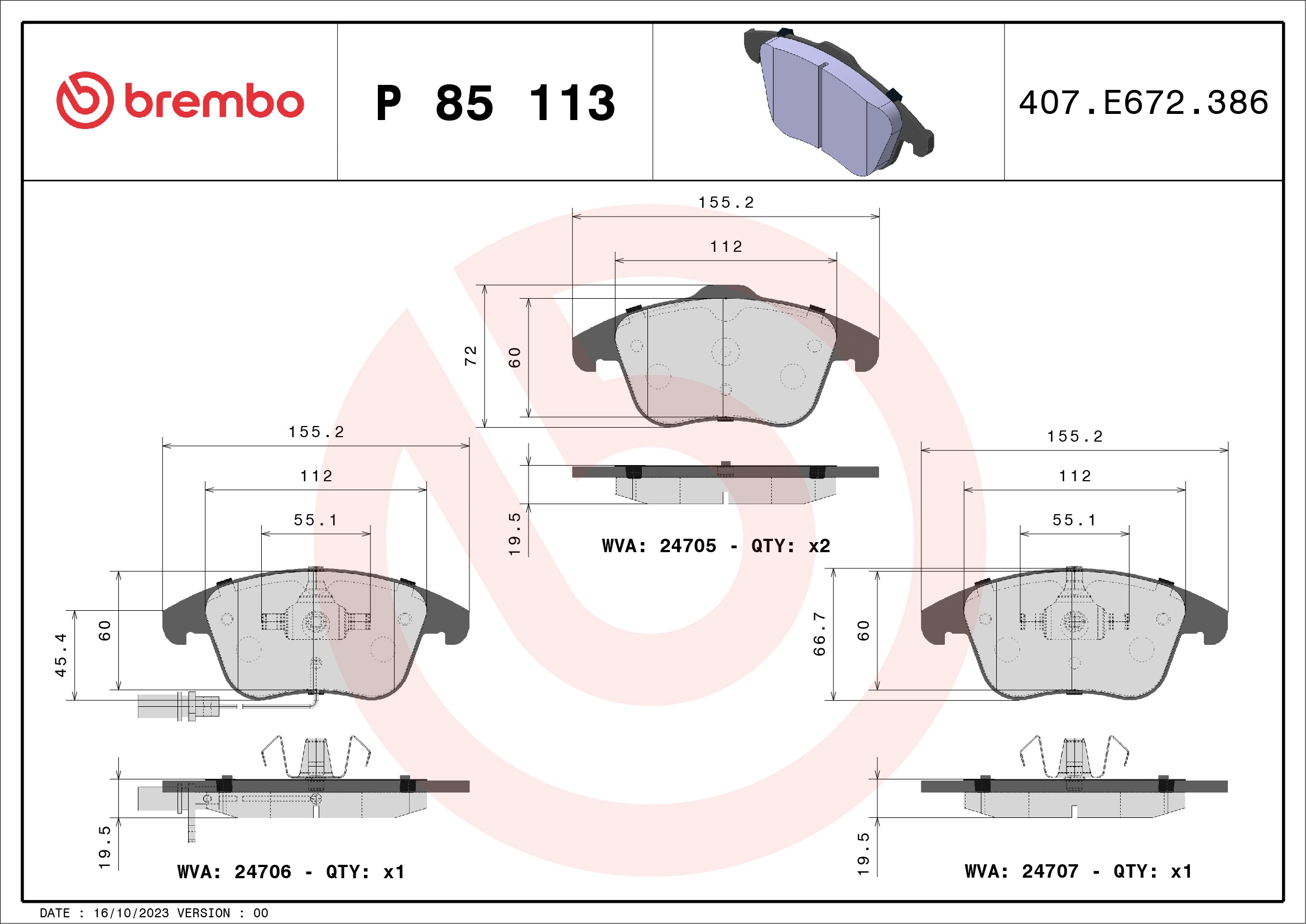 BREMBO P85113