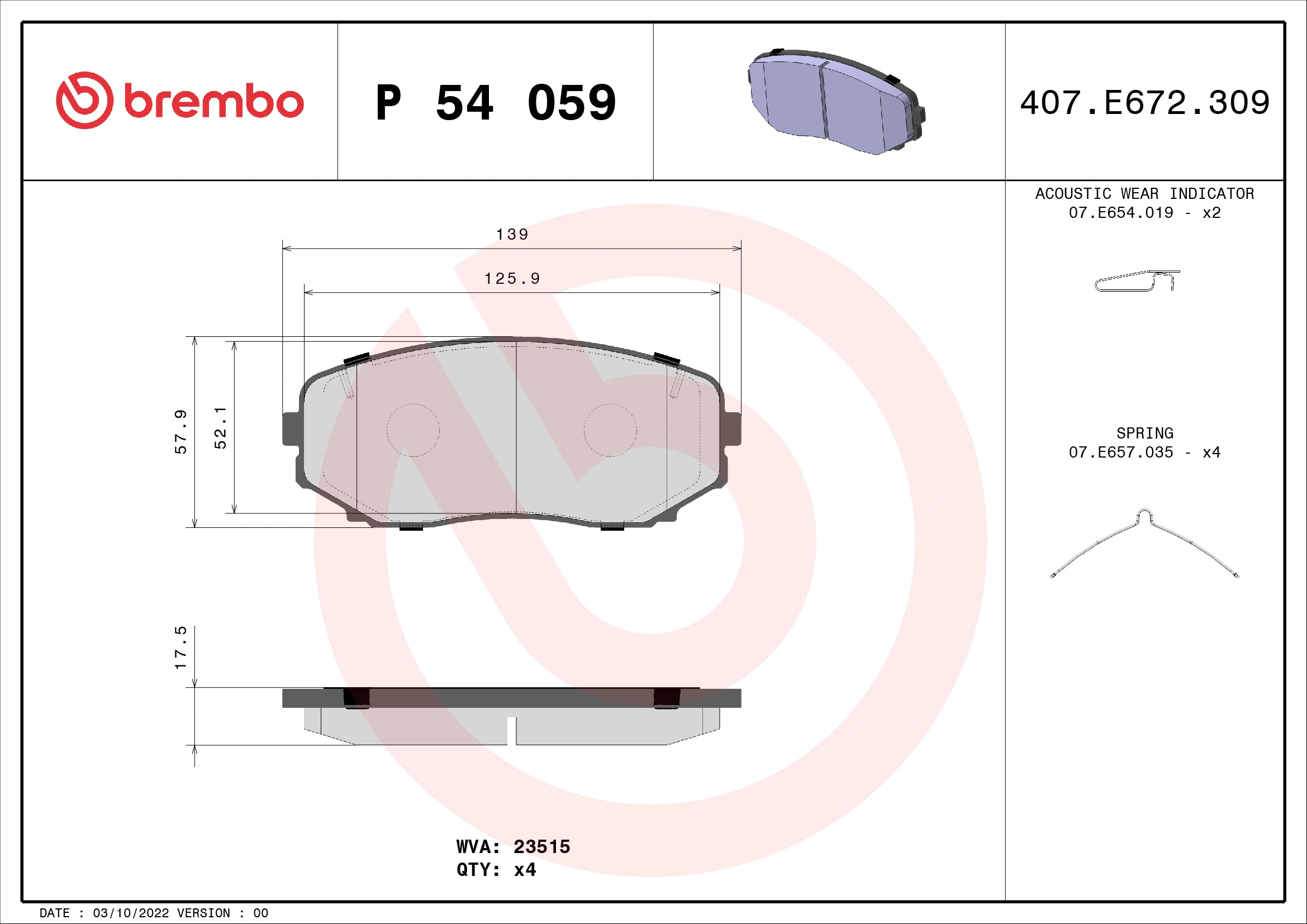 BREMBO P54059