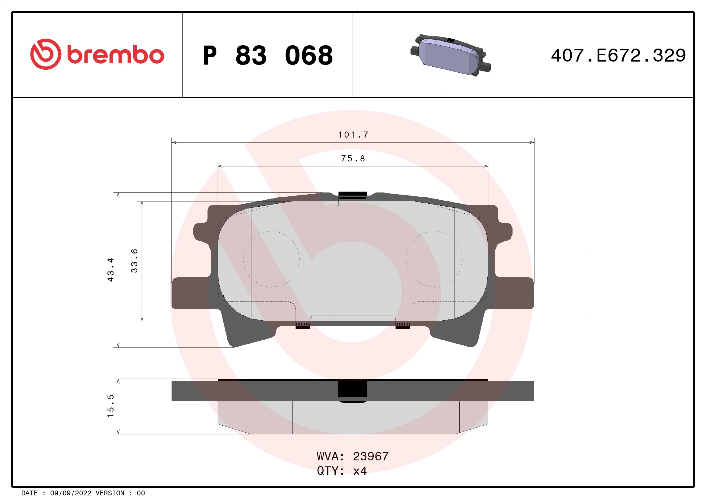 BREMBO P83068