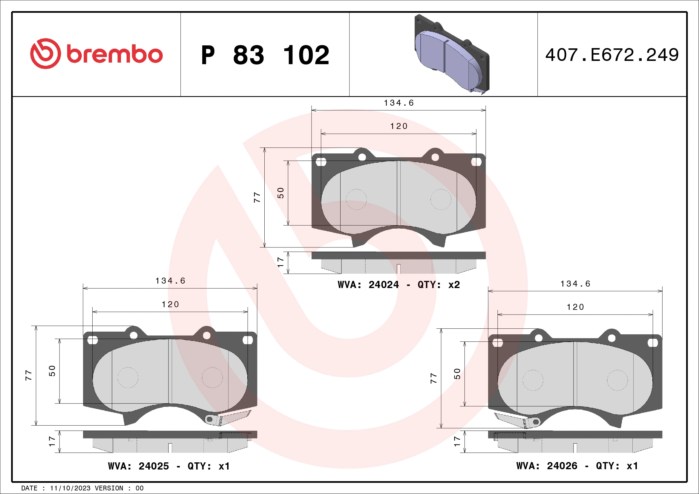 BREMBO P83102