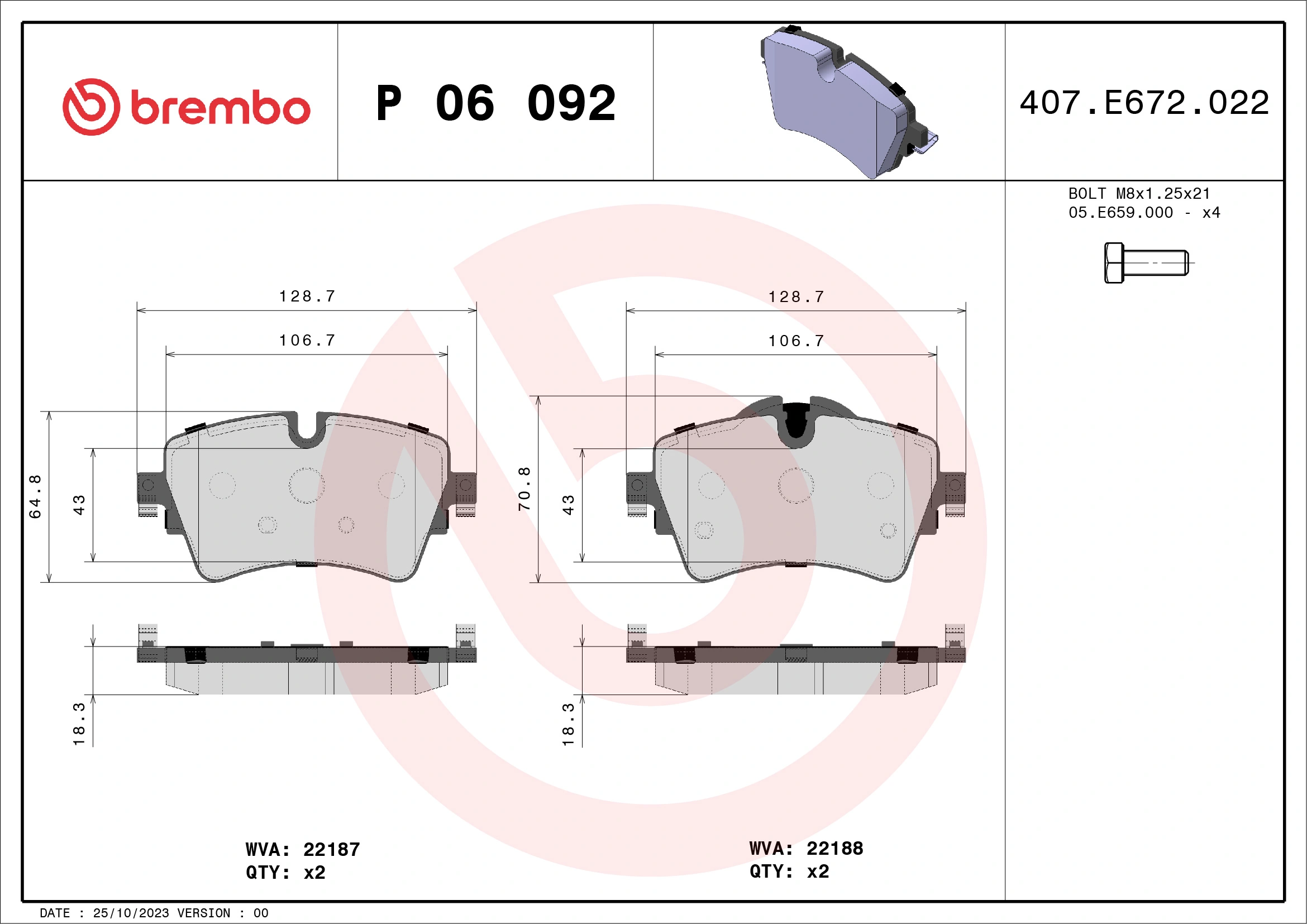 BREMBO P06092