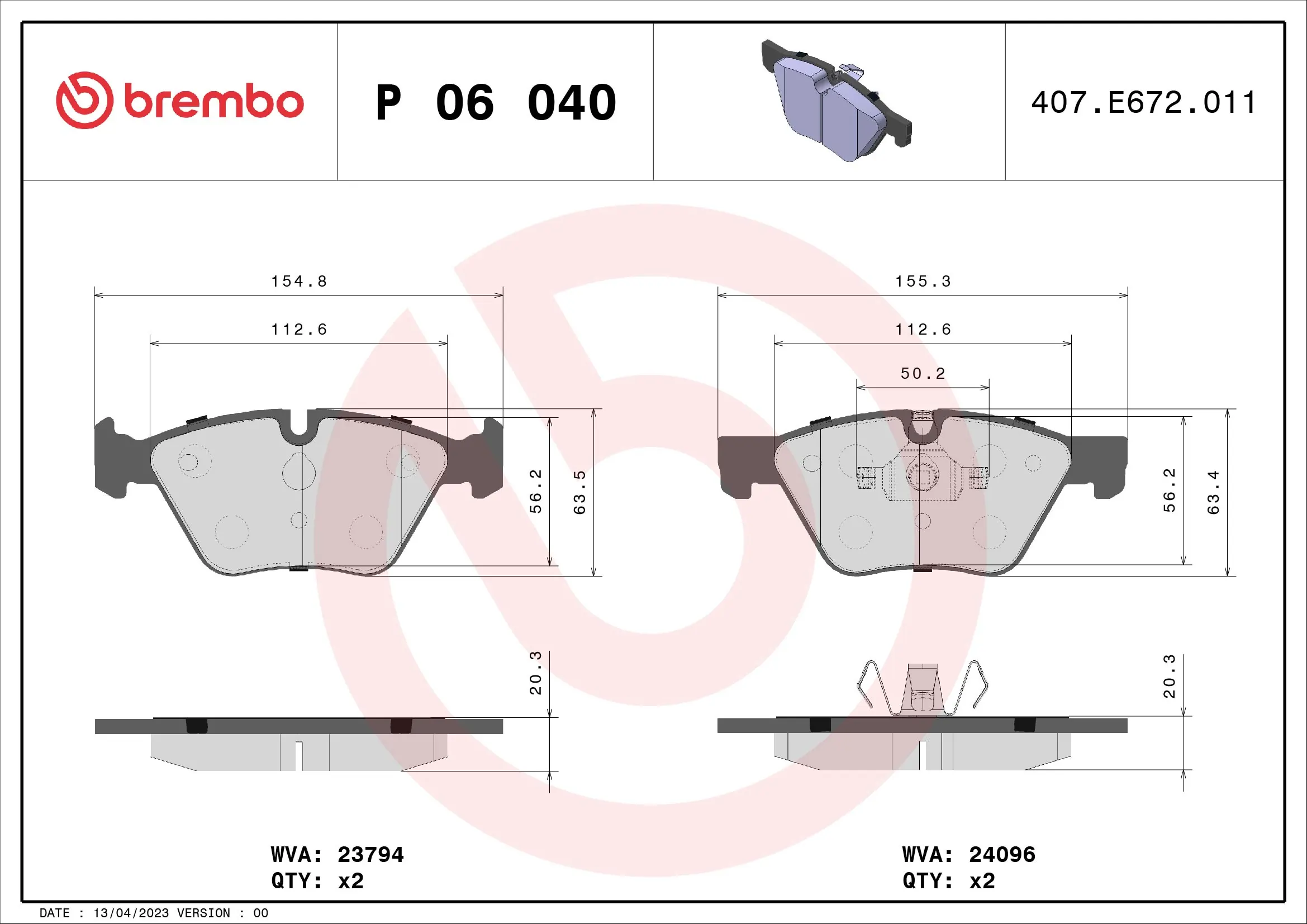 BREMBO P06040
