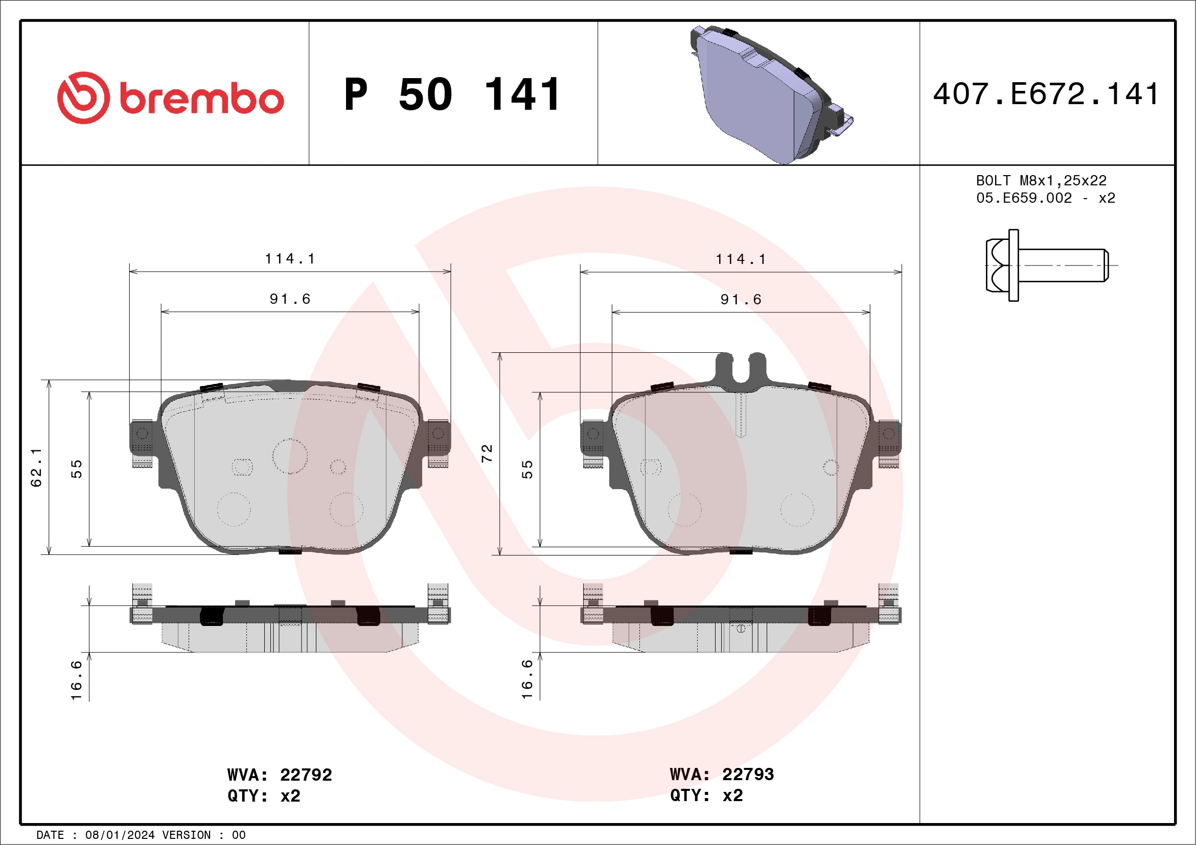 BREMBO P50141
