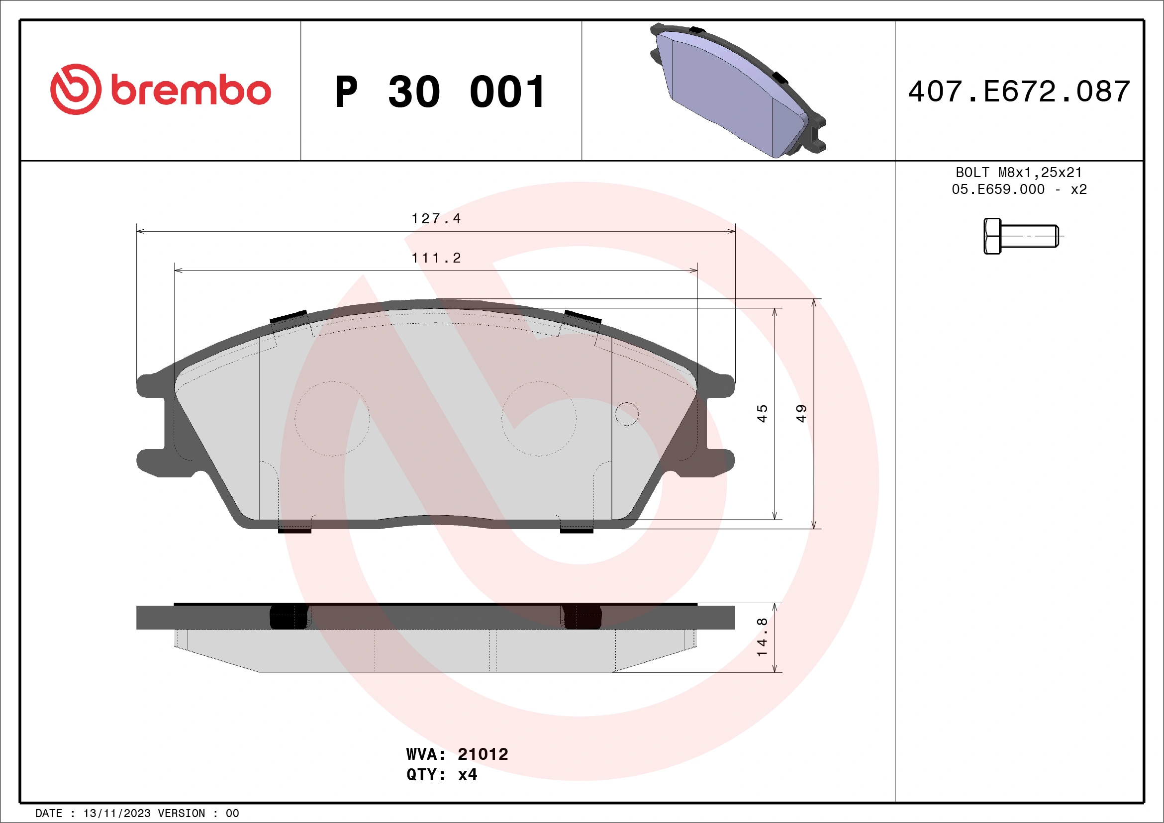 BREMBO P30001