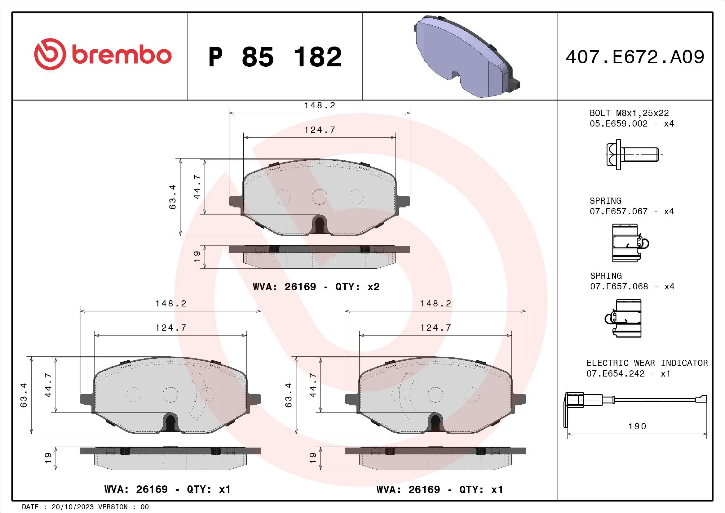 BREMBO P85182