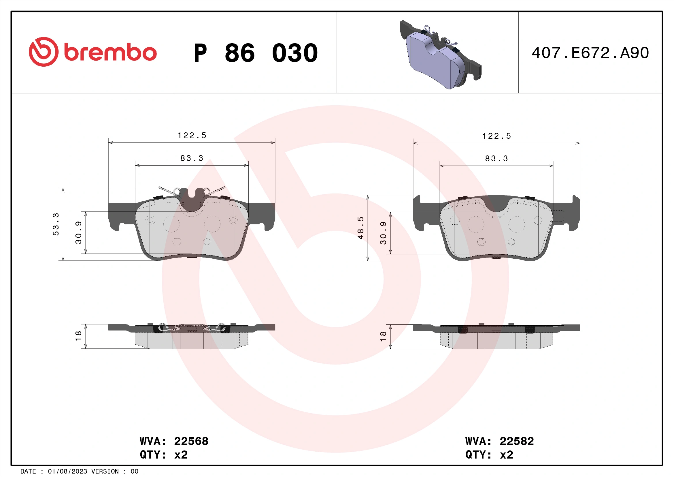 BREMBO P86030