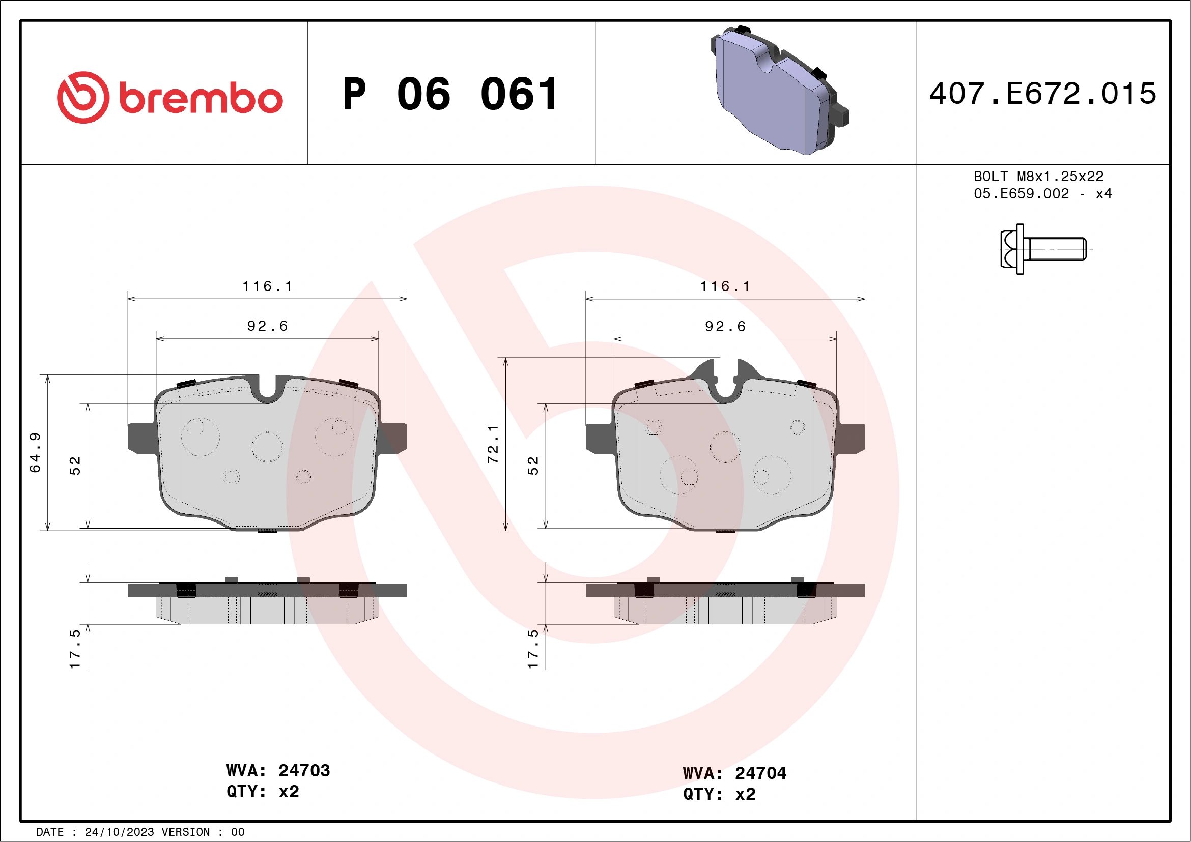 BREMBO P06061
