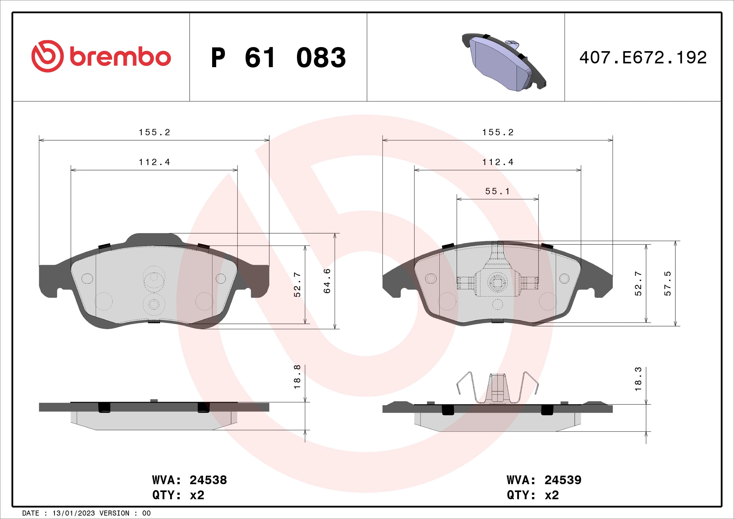 BREMBO P61083