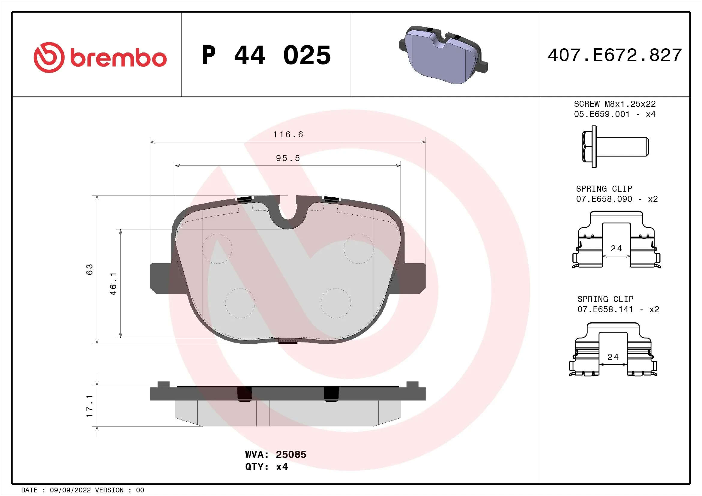 BREMBO P44025