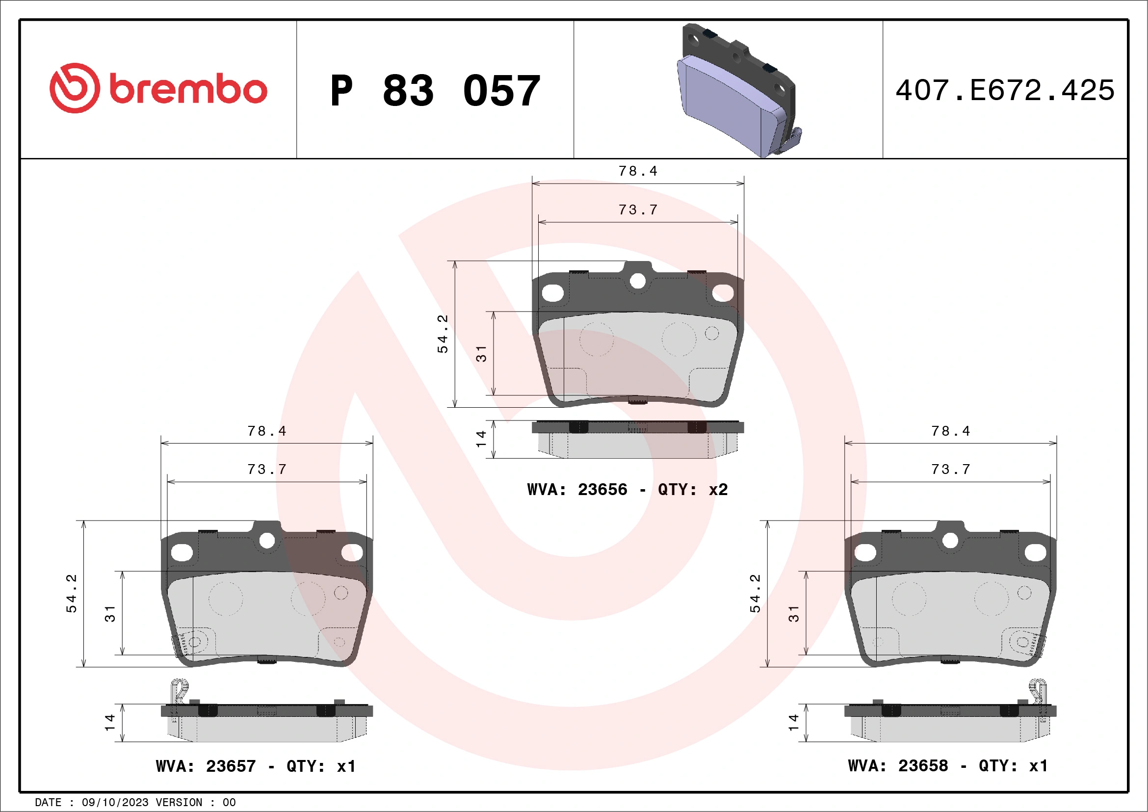 BREMBO P83057