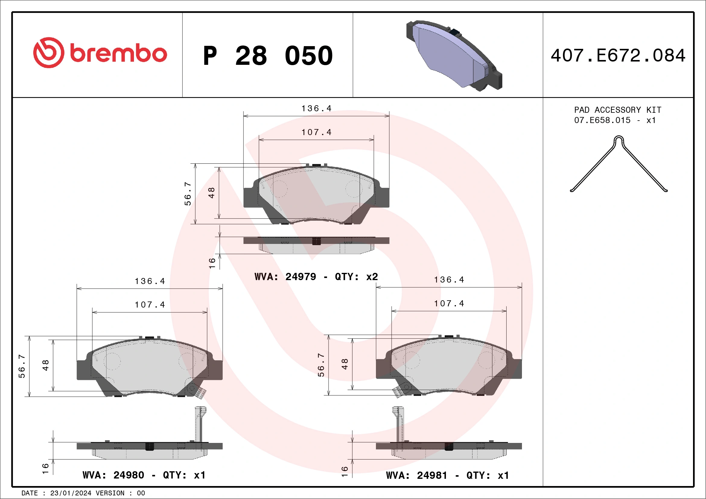BREMBO P28050