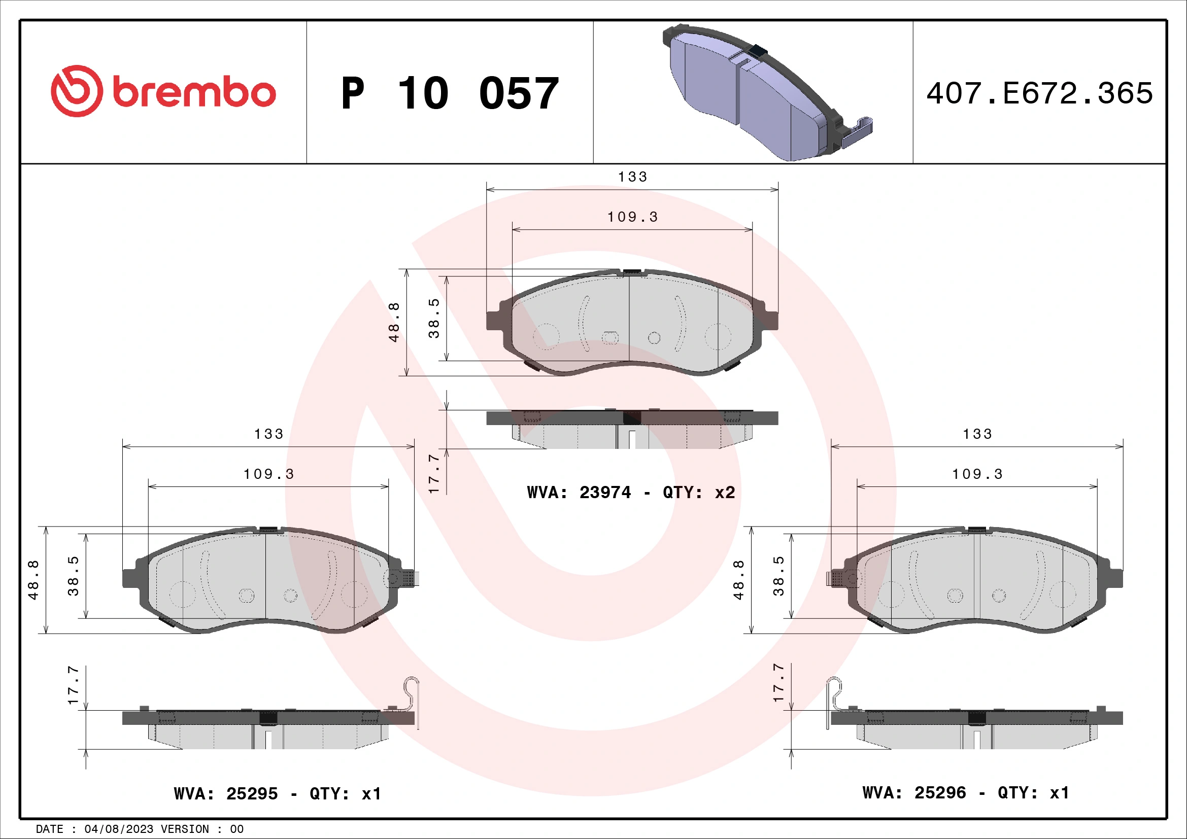 BREMBO P10057