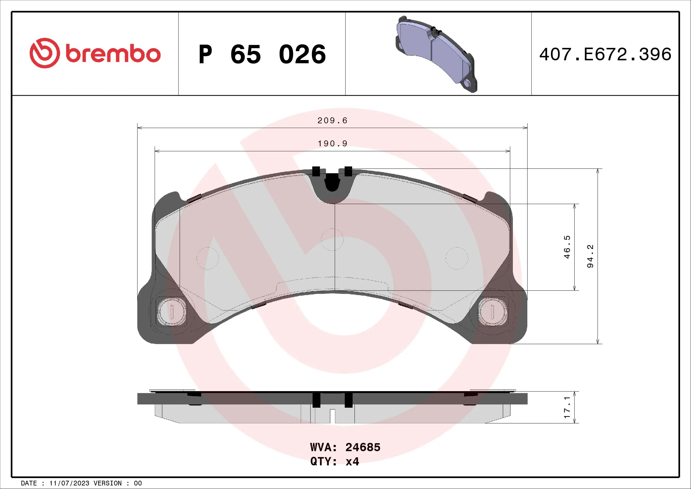 BREMBO P65026