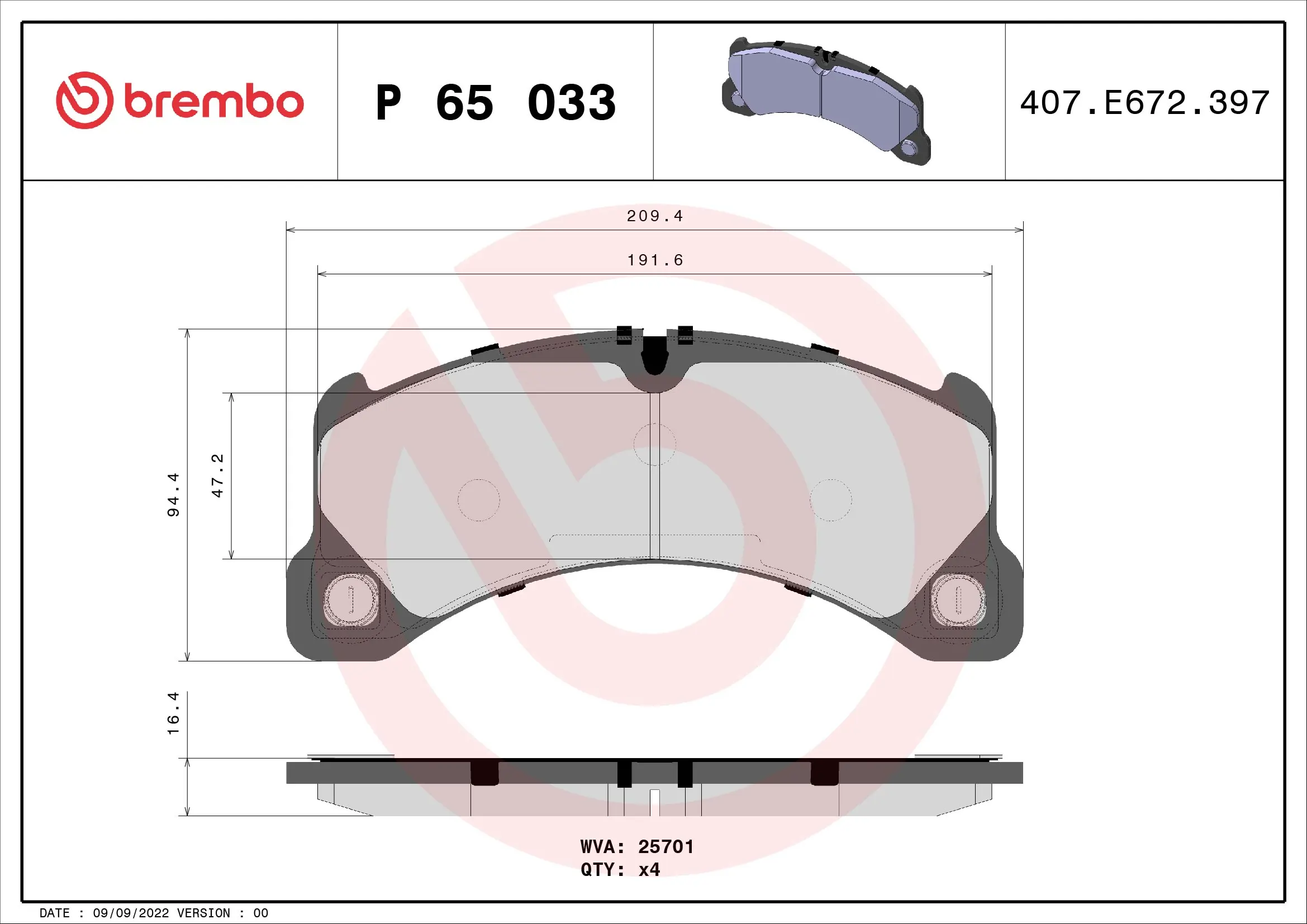 BREMBO P65033