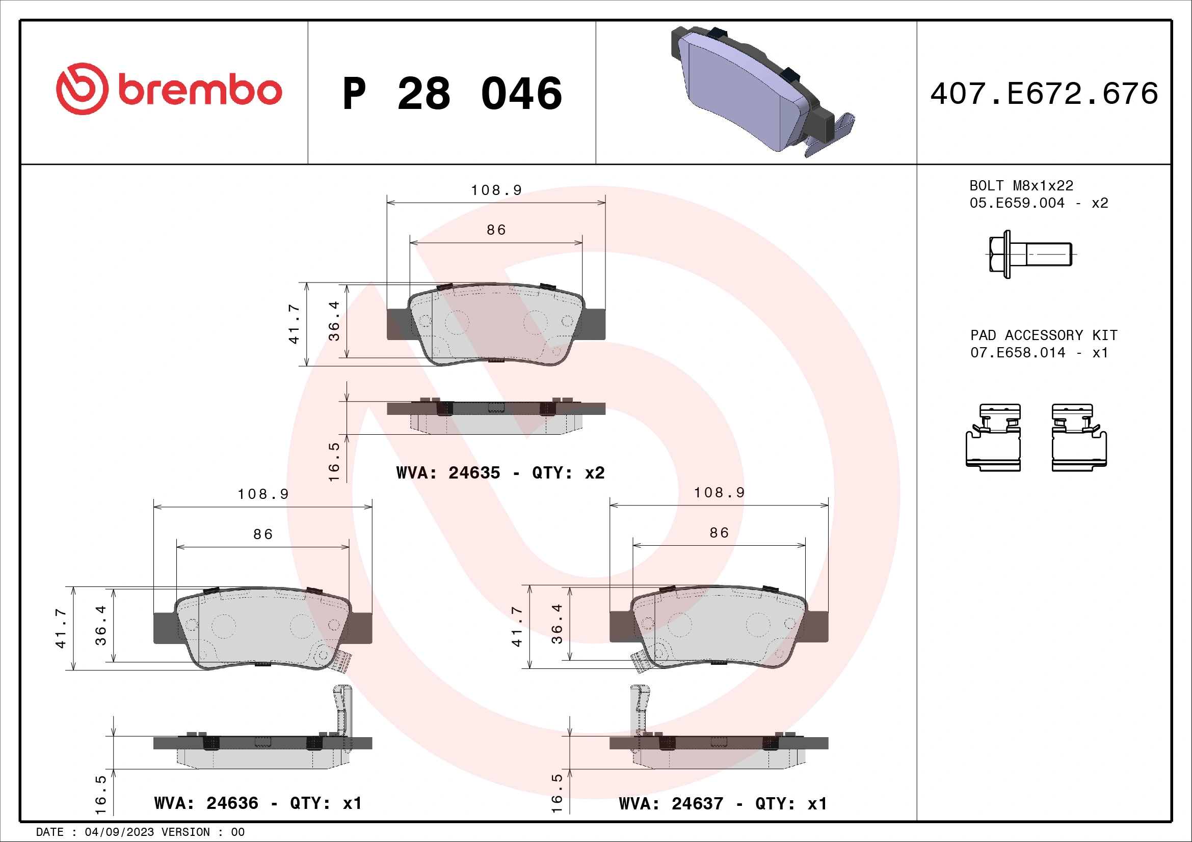 BREMBO P28046