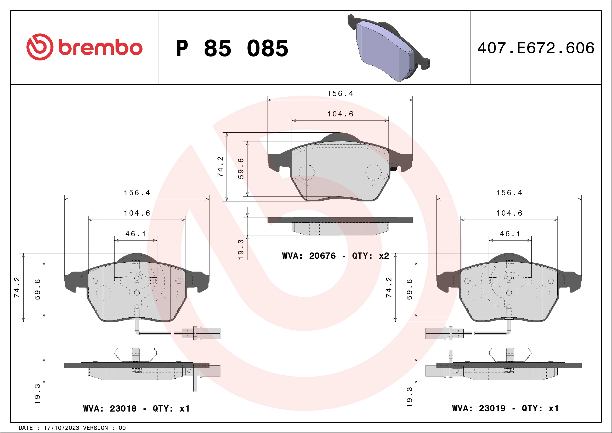 BREMBO P85085