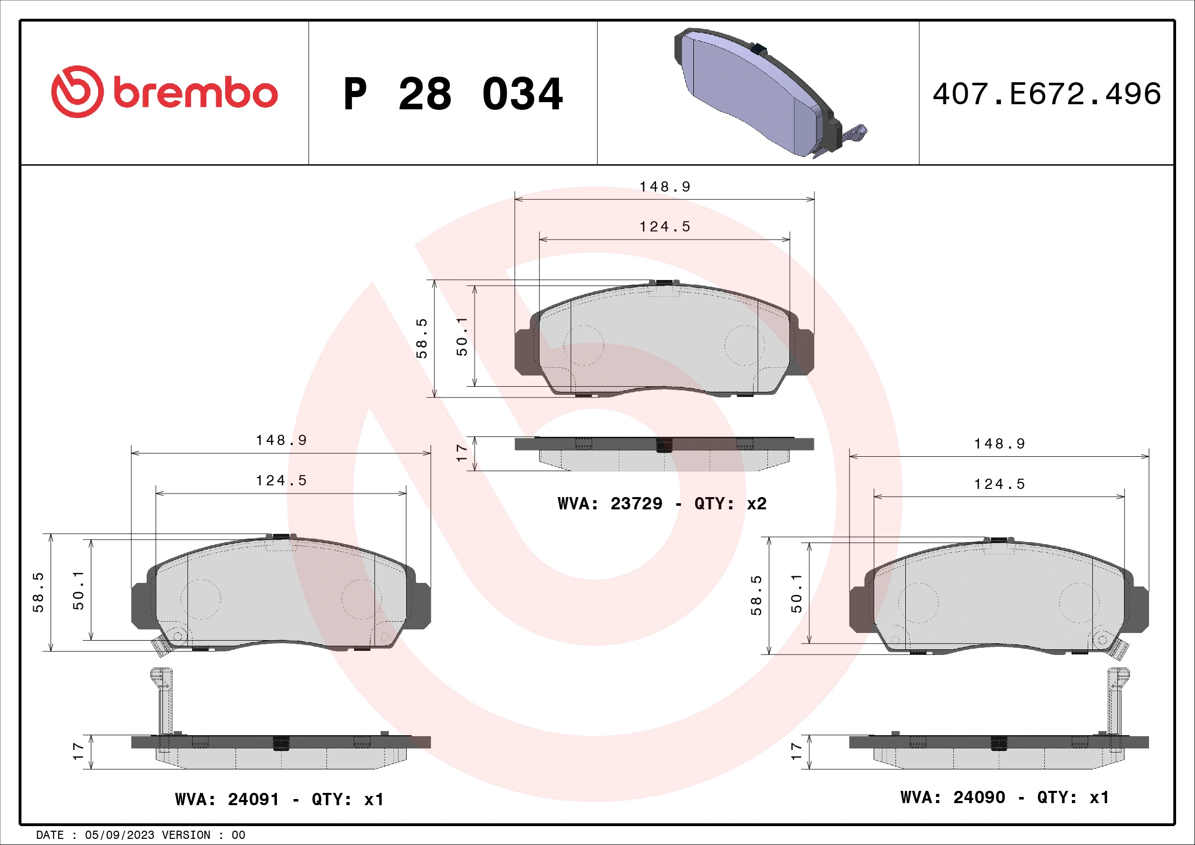 BREMBO P28034