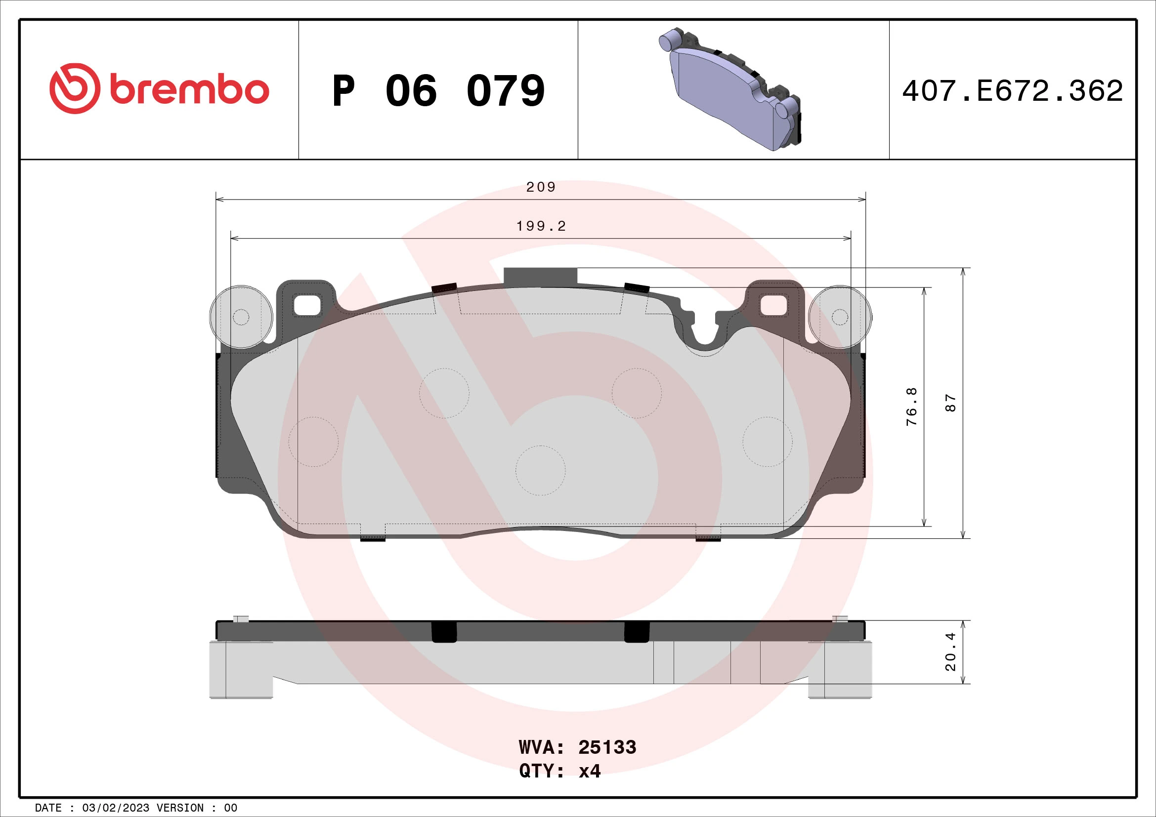 BREMBO P06079