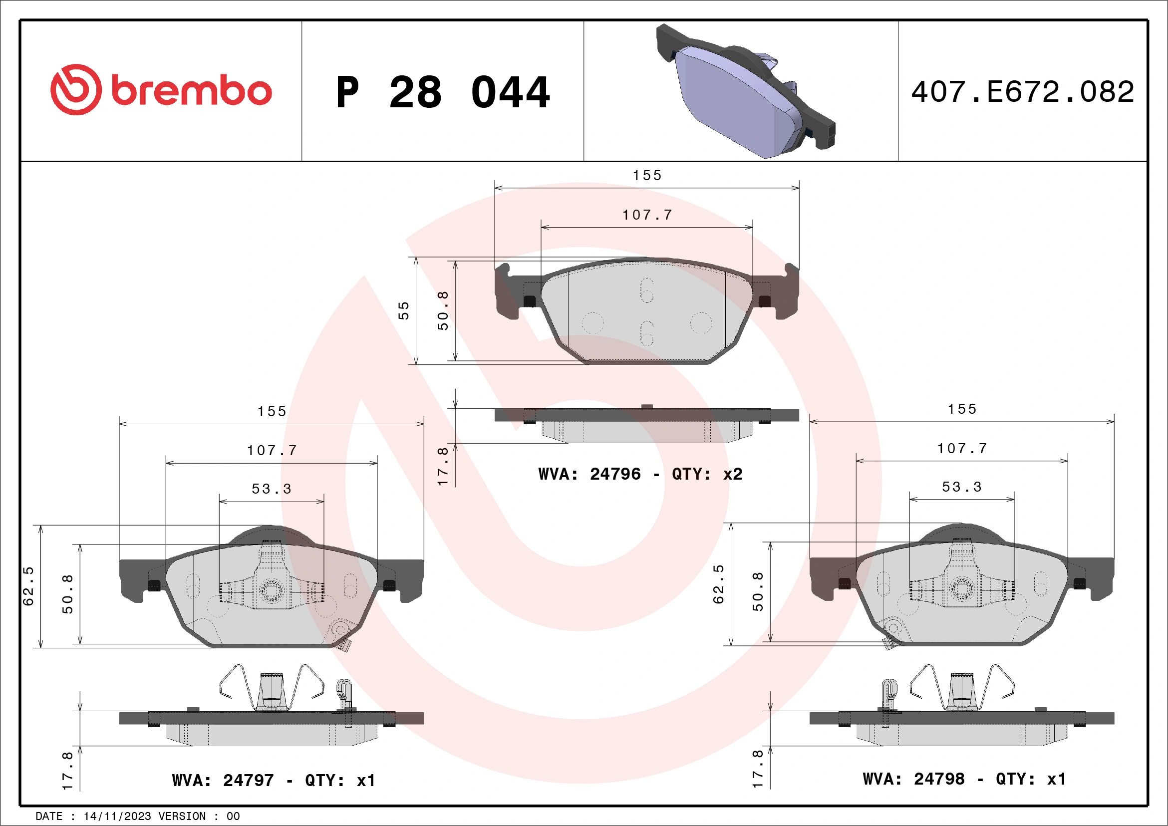BREMBO P28044