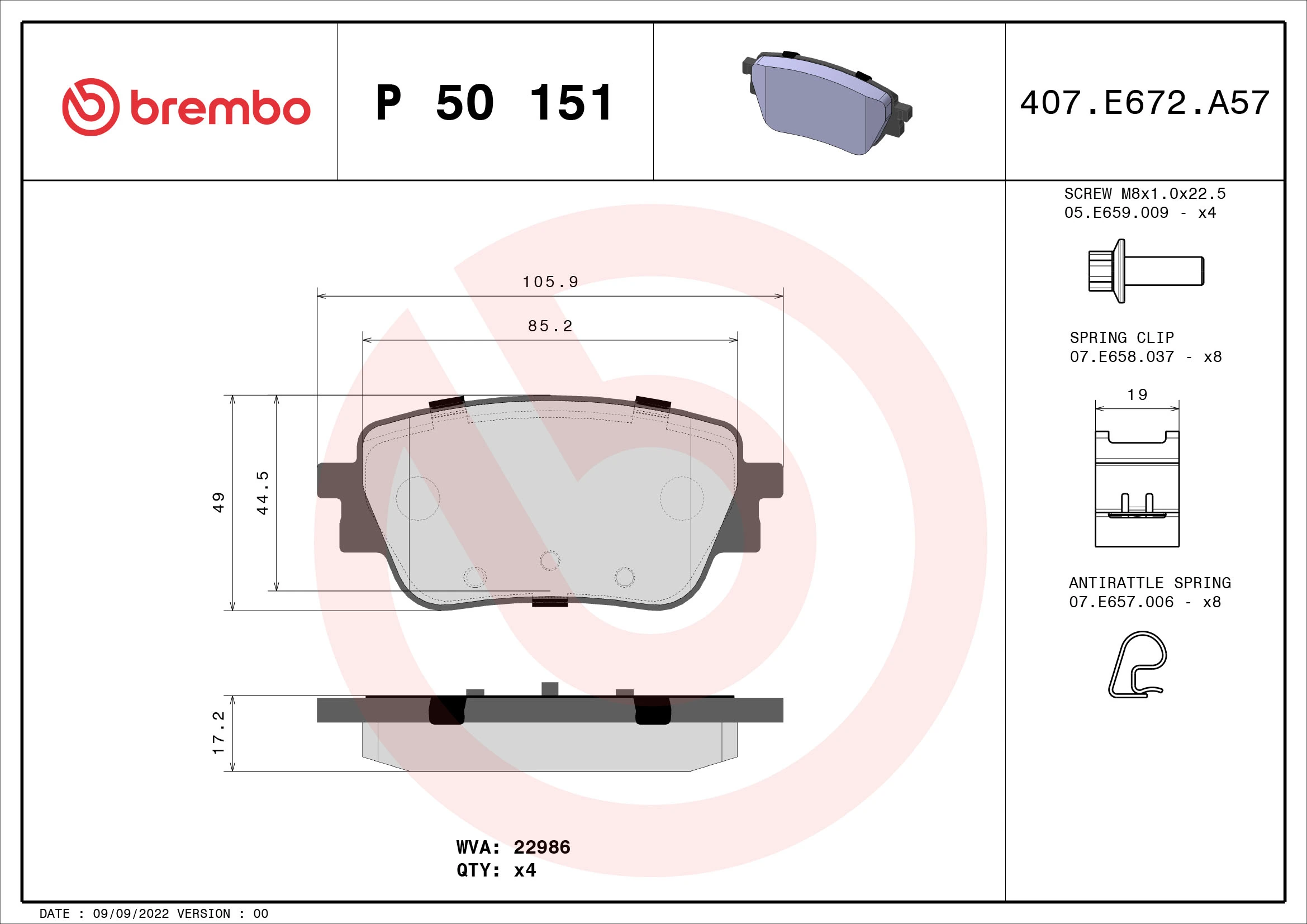 BREMBO P50151