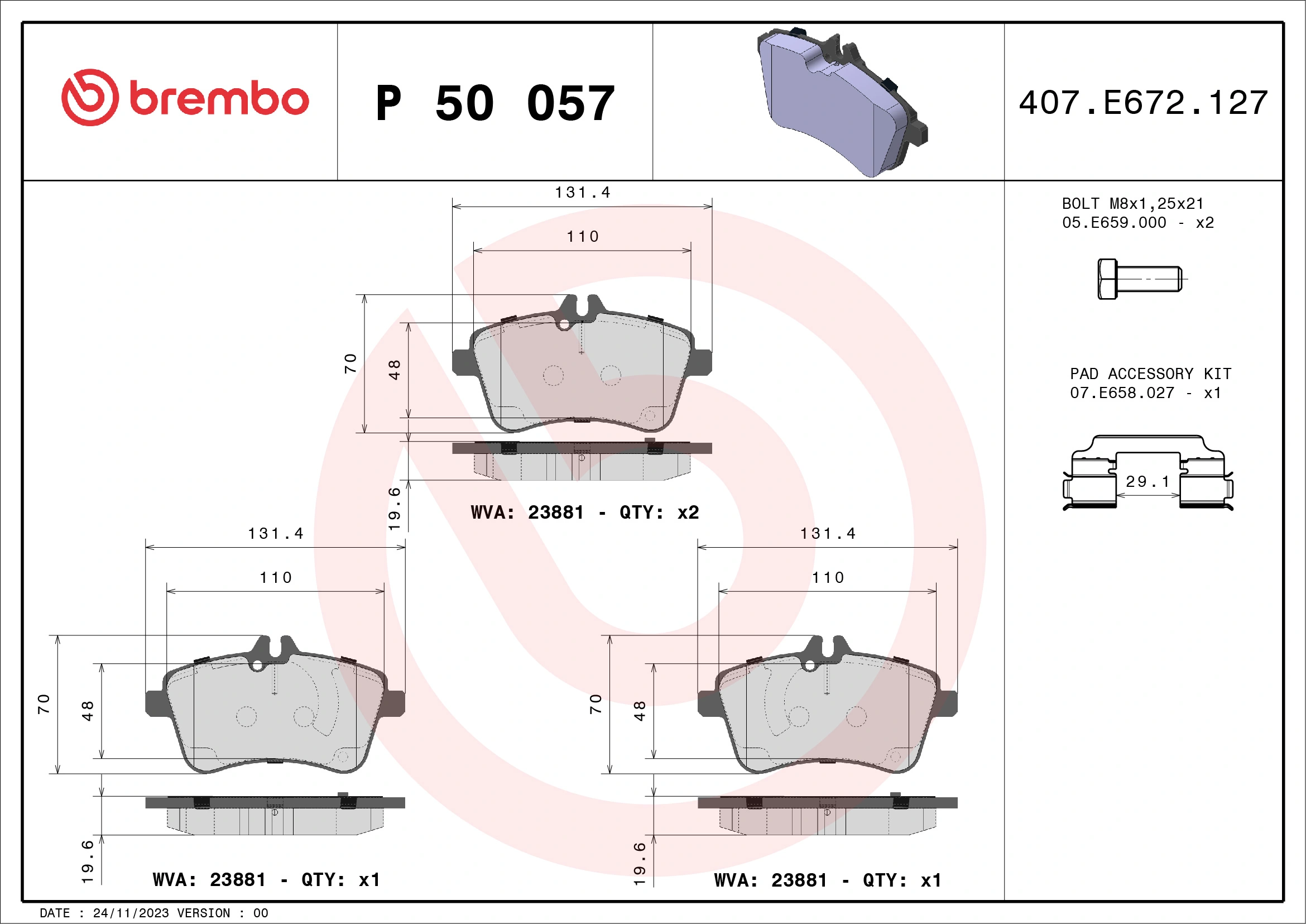 BREMBO P50057