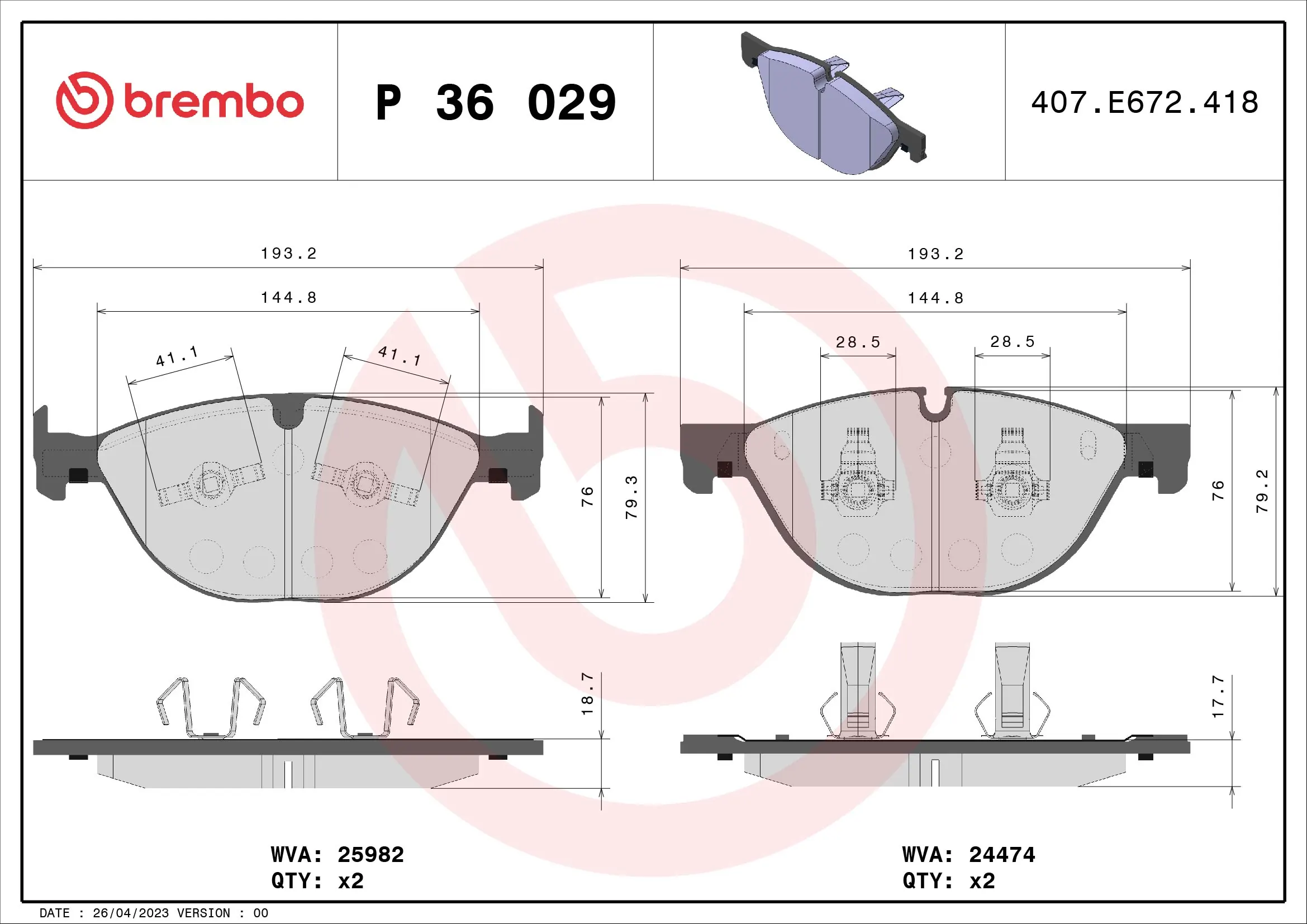 BREMBO P36029