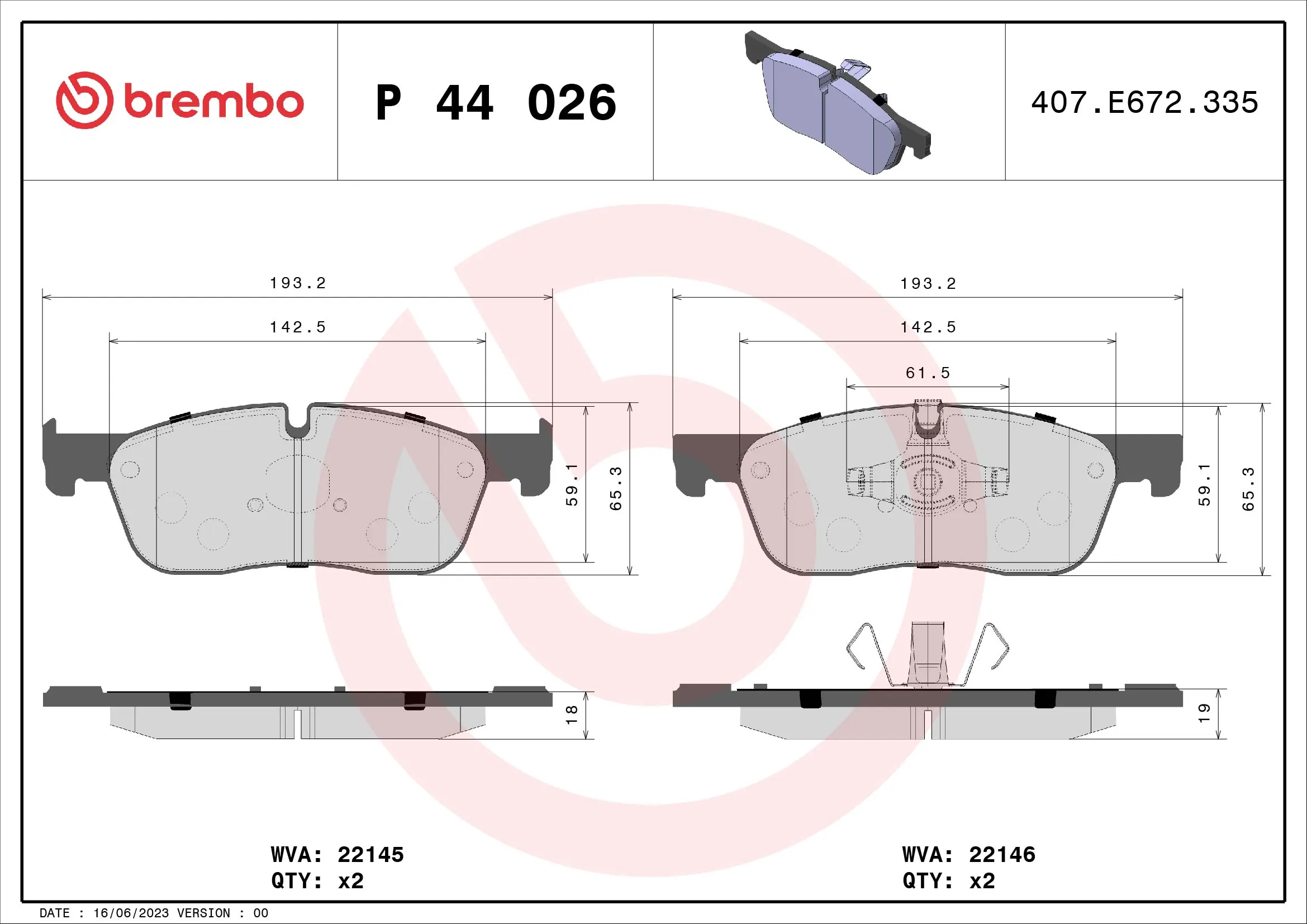 BREMBO P44026