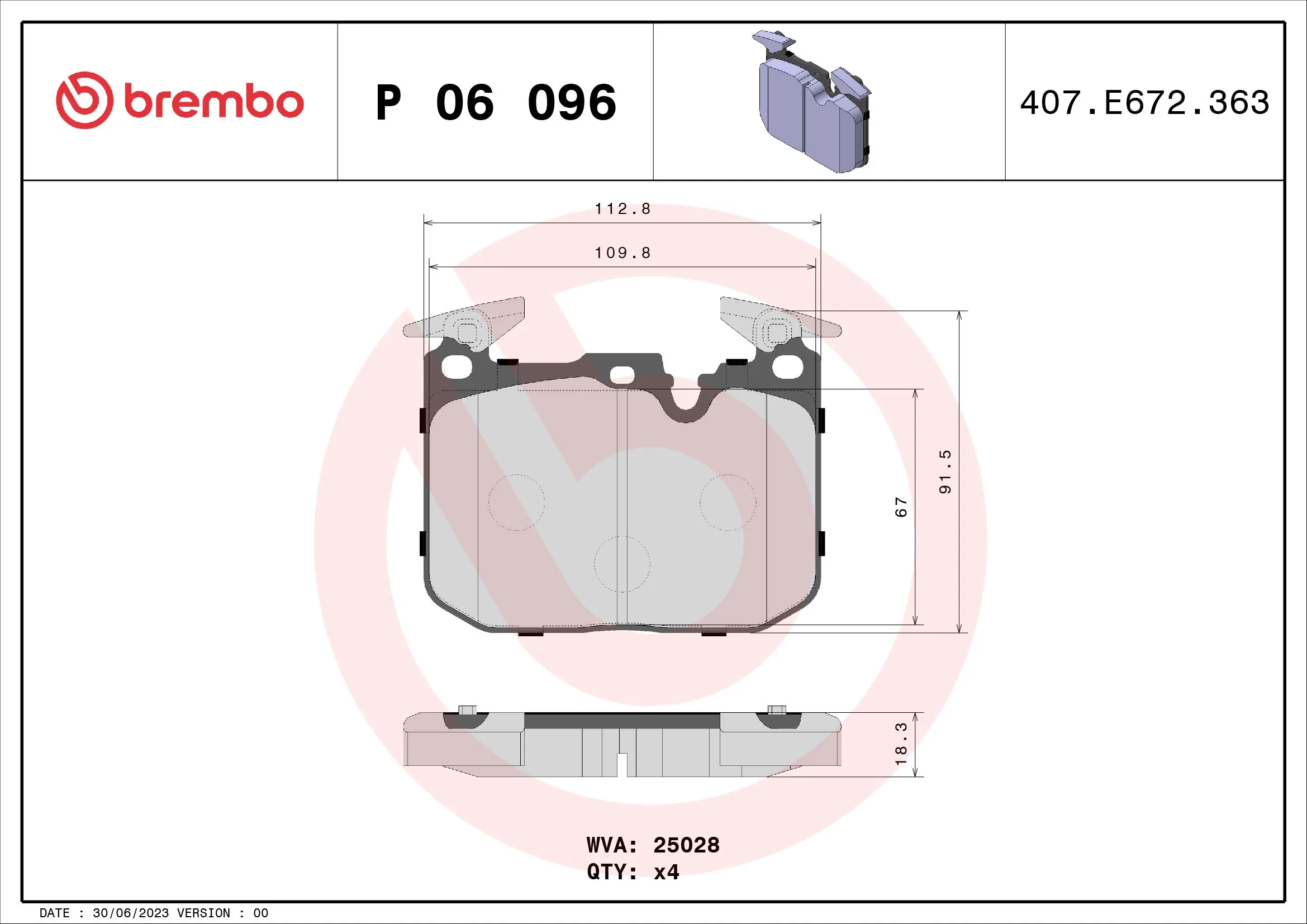 BREMBO P06096X