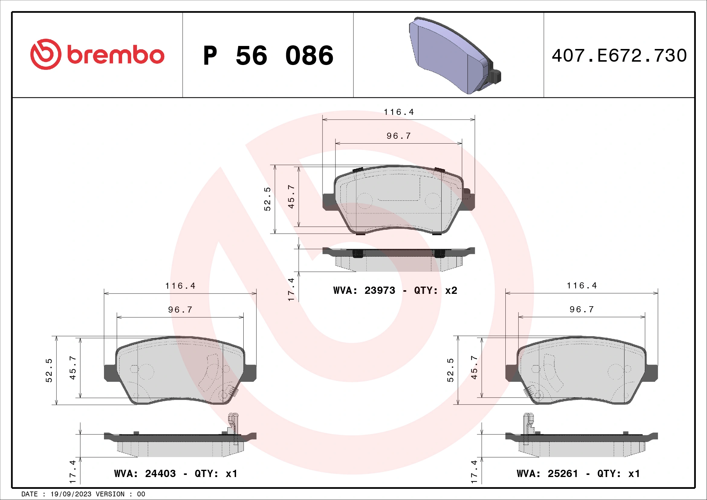 BREMBO P56086