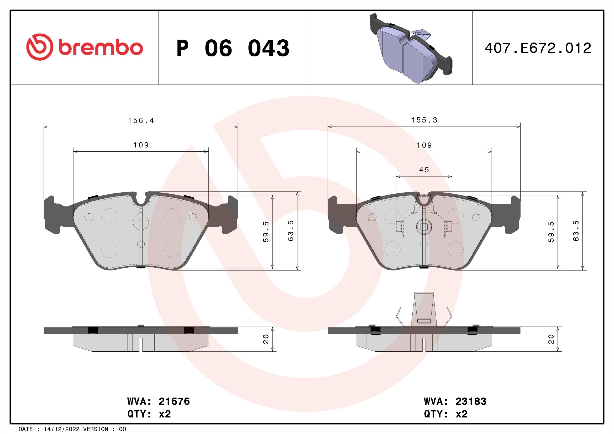BREMBO P06043