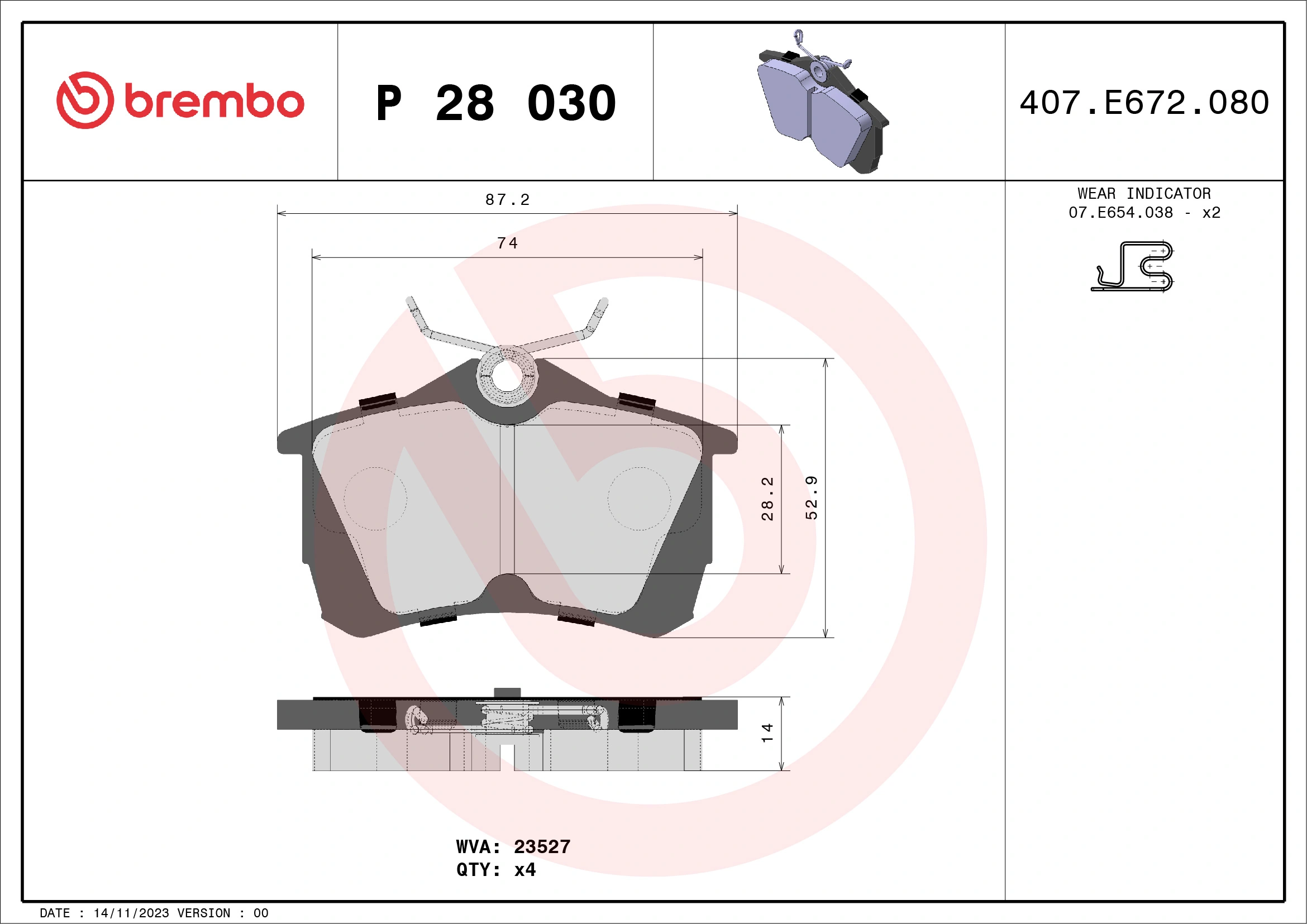 BREMBO P28030