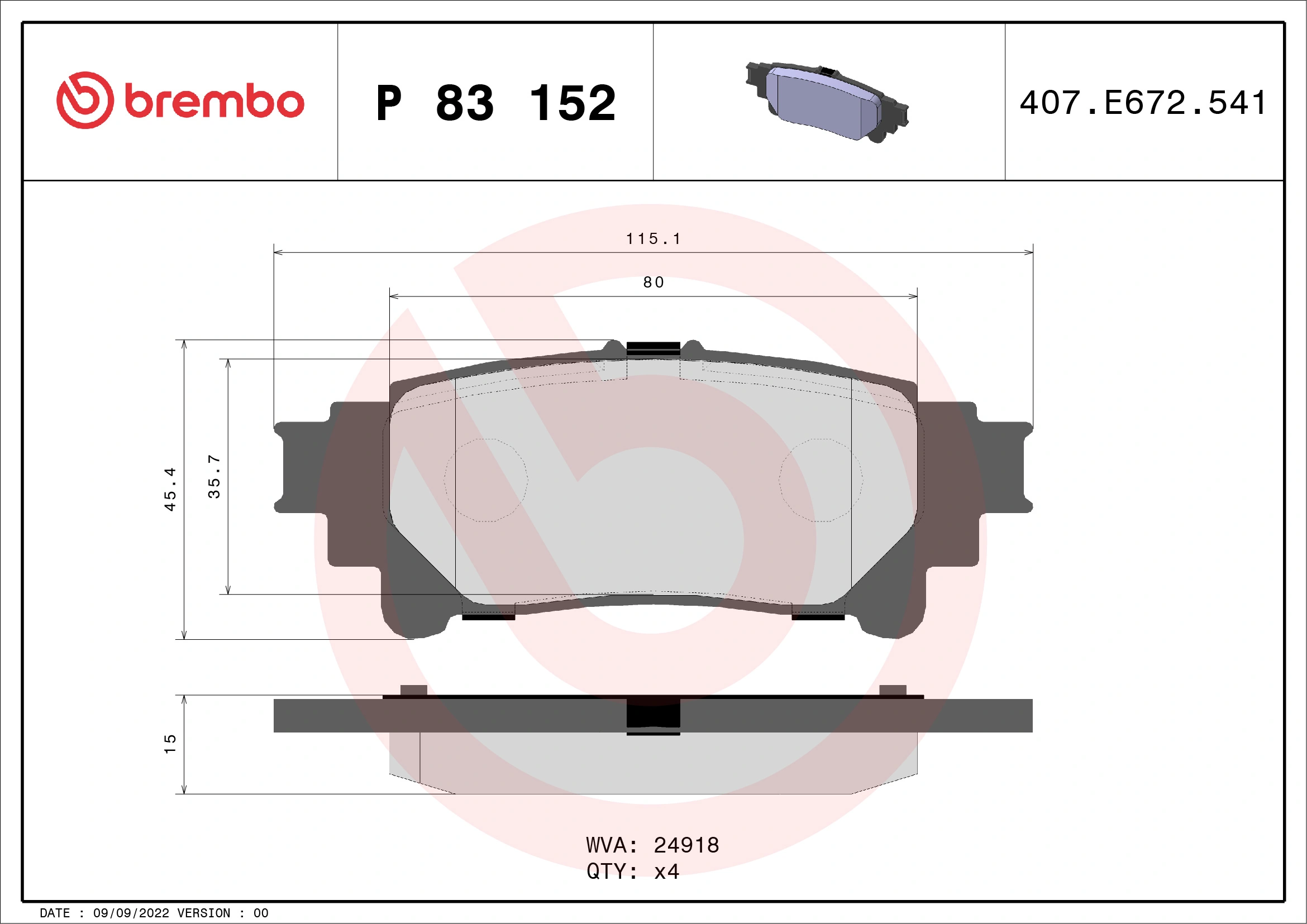 BREMBO P83152