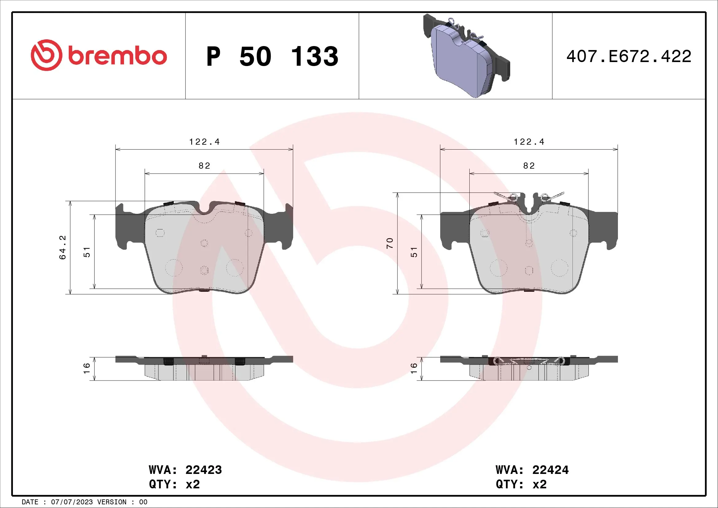 BREMBO P50133