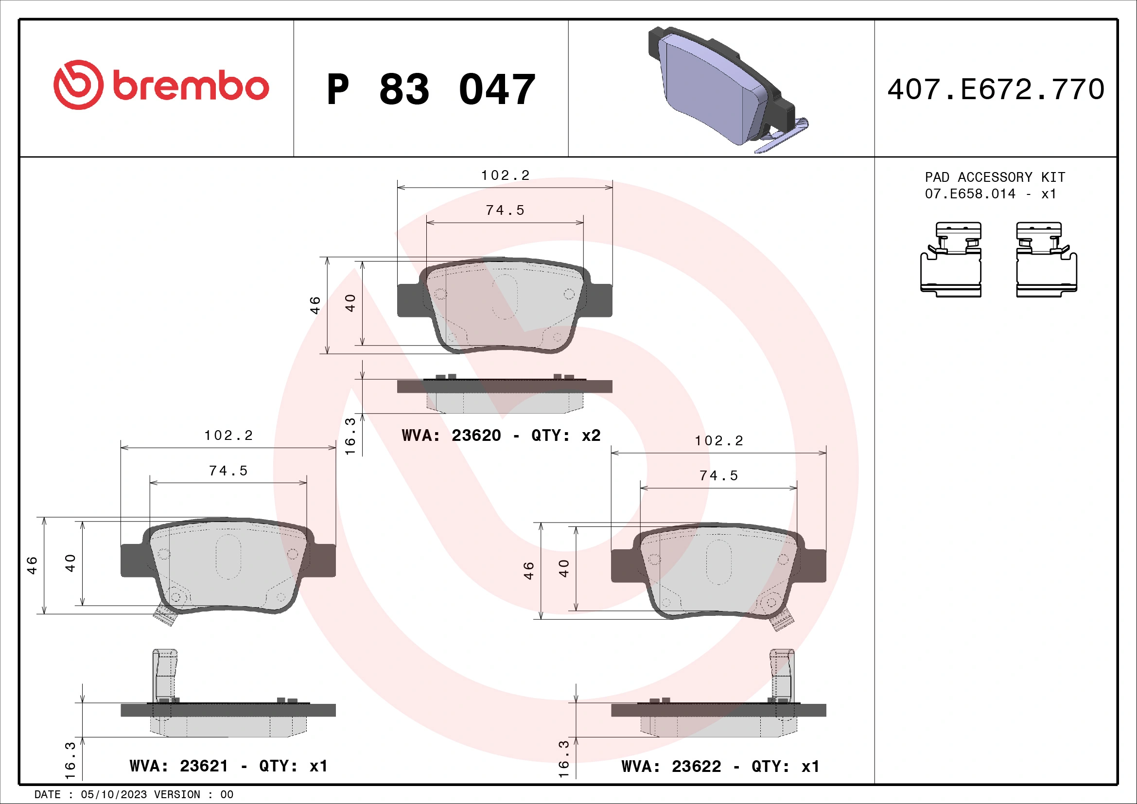 BREMBO P83047
