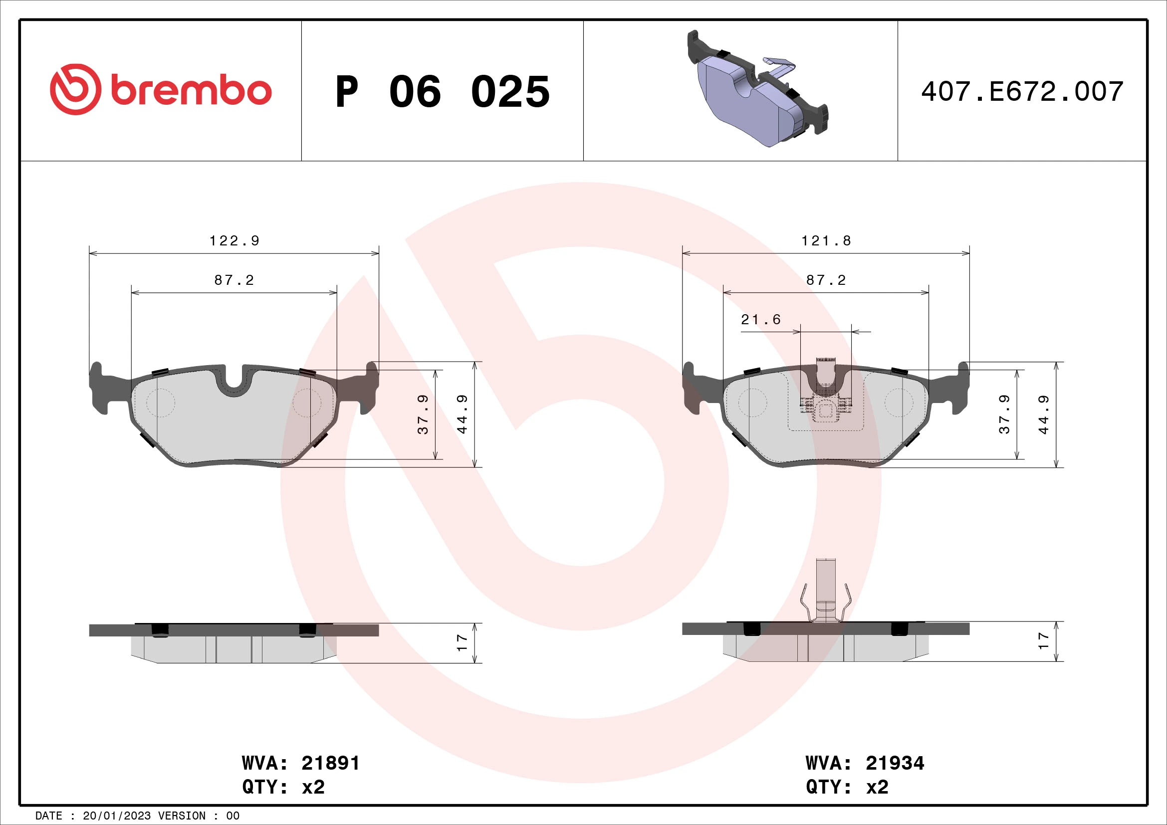 BREMBO P06025