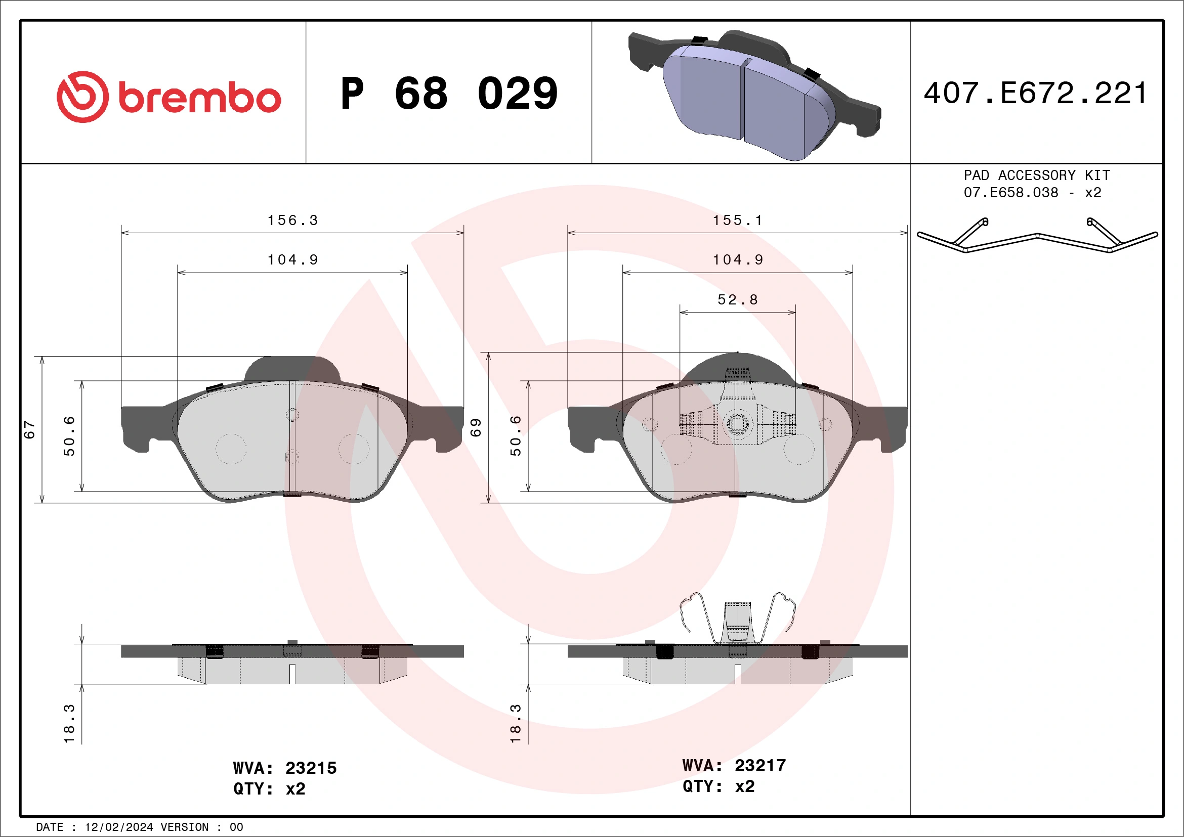 BREMBO P68029