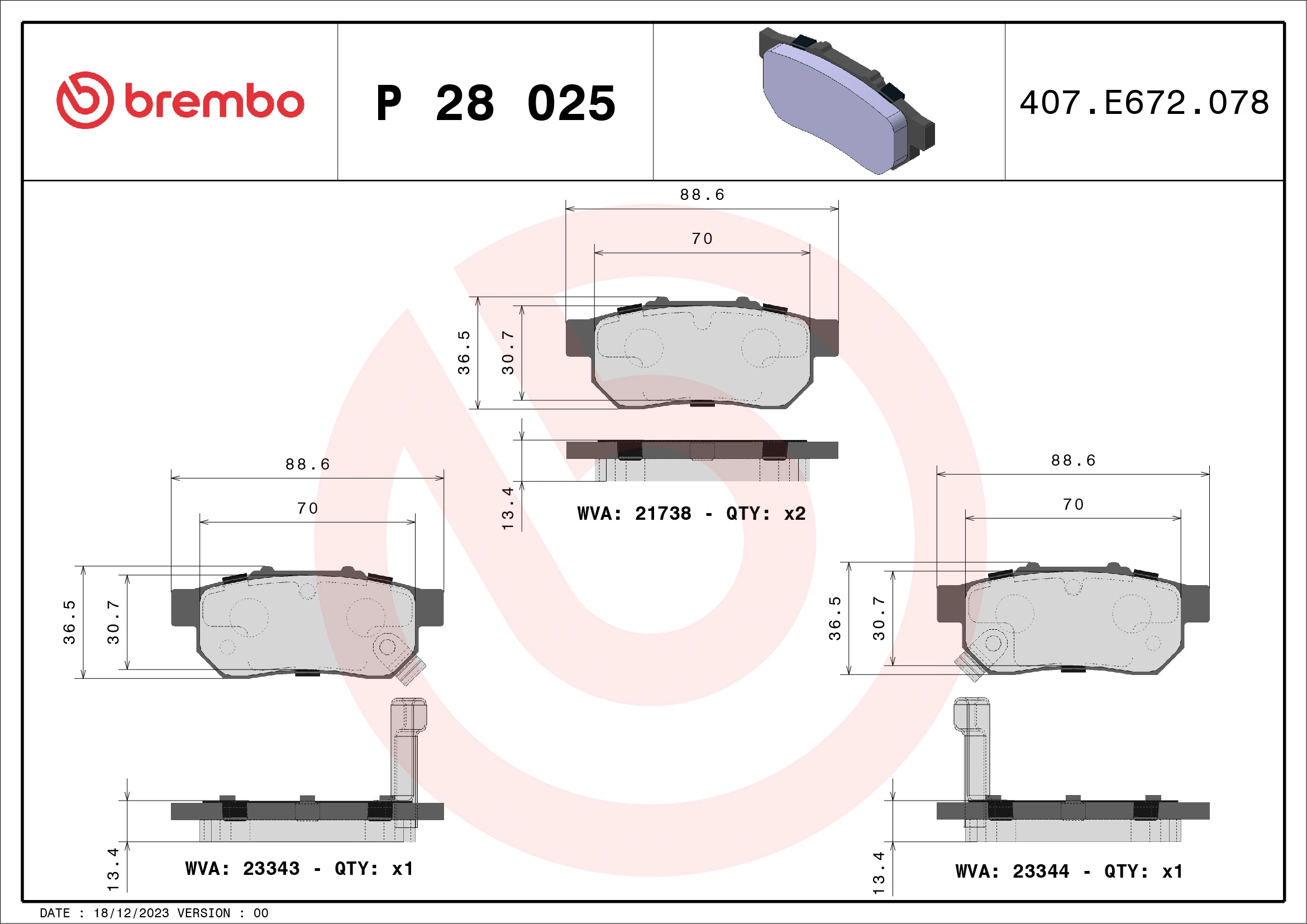 BREMBO P28025