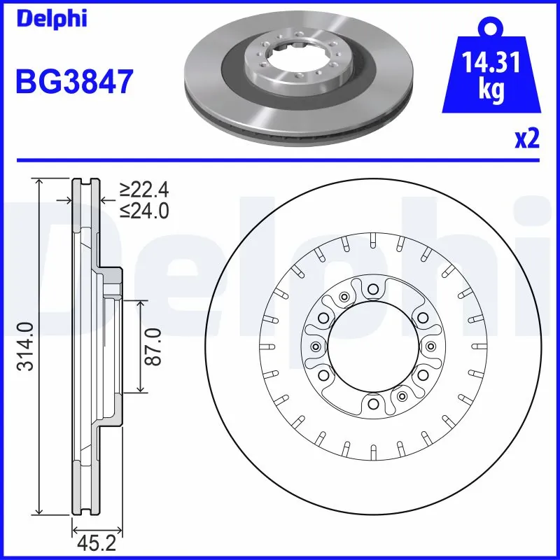 DELPHI BG3847