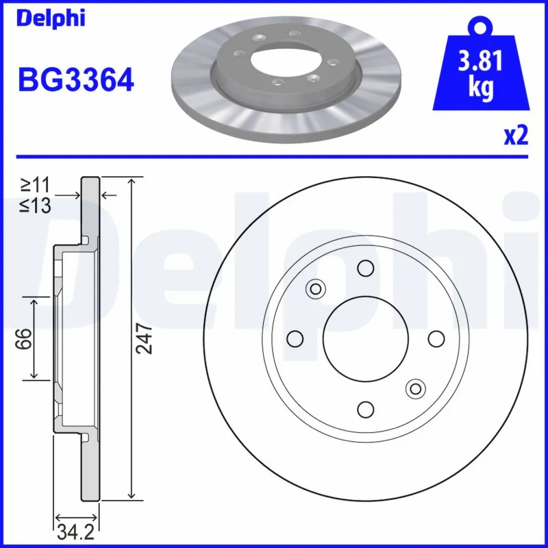 DELPHI BG3364