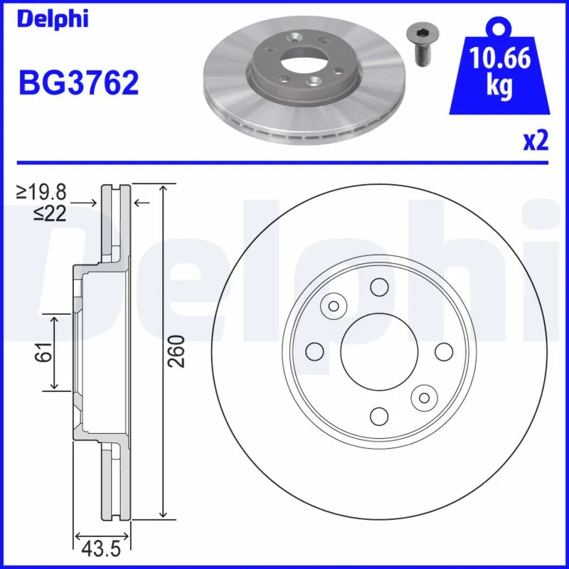 DELPHI BG3762